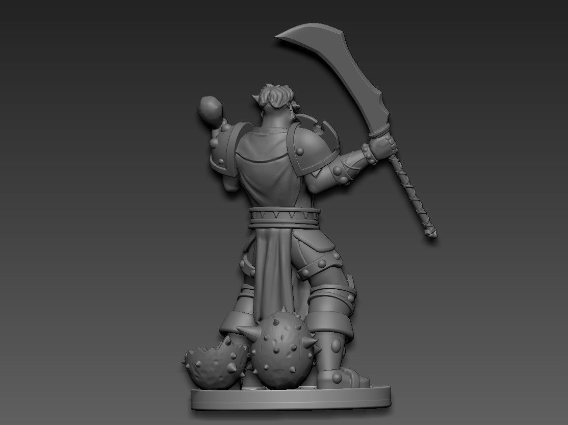 Leeroy Jenkins WarCraft 3D print model_7