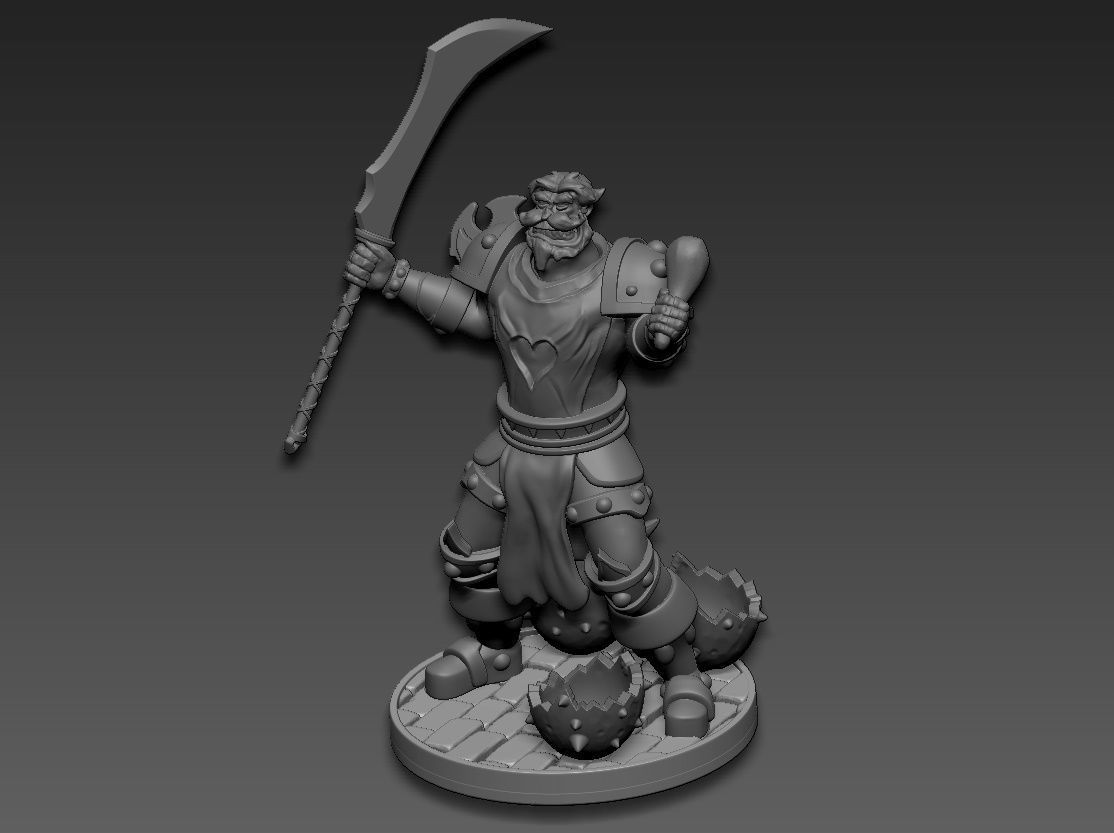 Leeroy Jenkins WarCraft 3D print model_14