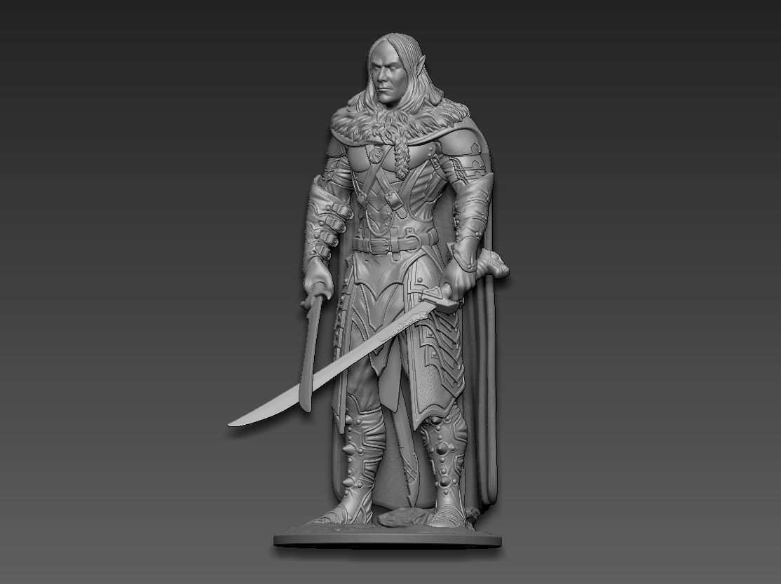 Drizzt Do Urden 3D print model_1