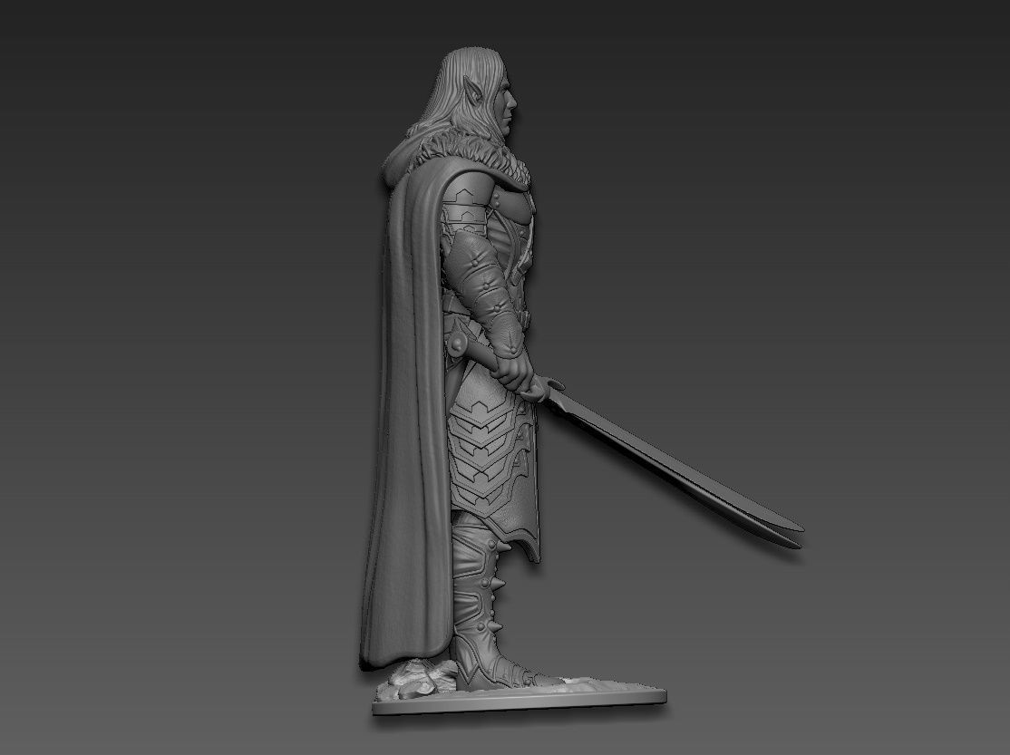 Drizzt Do Urden 3D print model_11