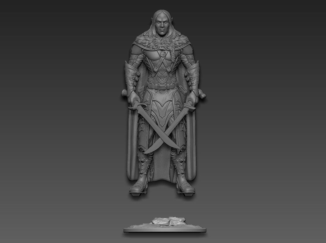 Drizzt Do Urden 3D print model_22
