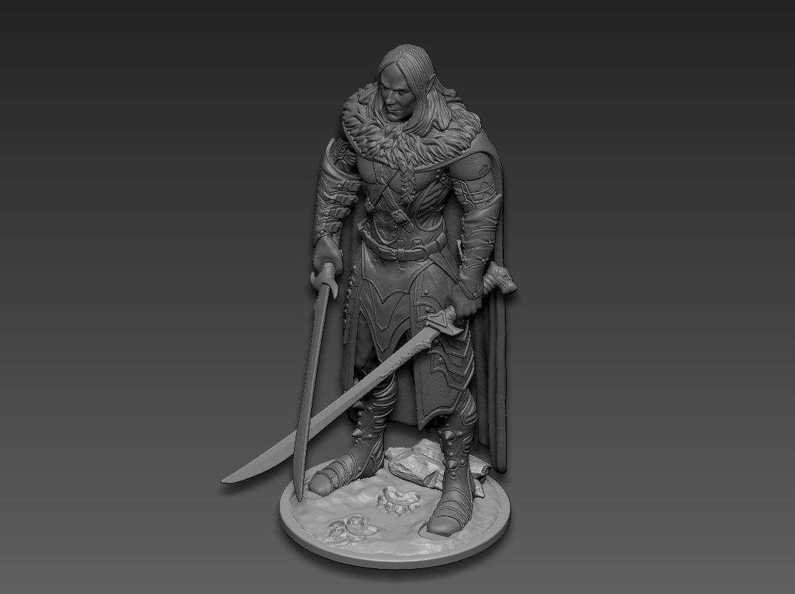 Drizzt Do Urden 3D print model_18