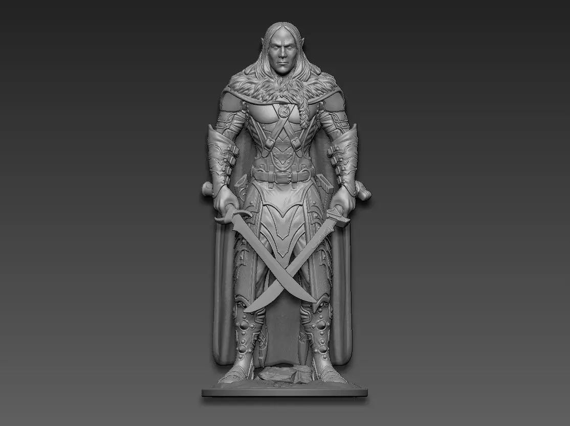 Drizzt Do Urden 3D print model_0