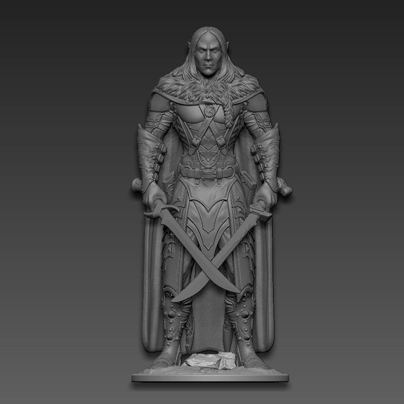 Drizzt Do Urden 3D print model_21
