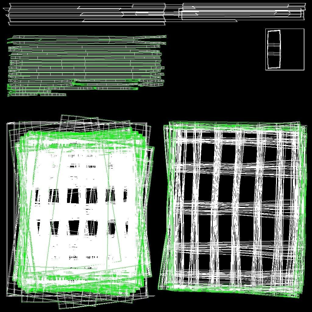 Pile of Paper Files Archive stack Set of 3 Low-poly 3D model_17