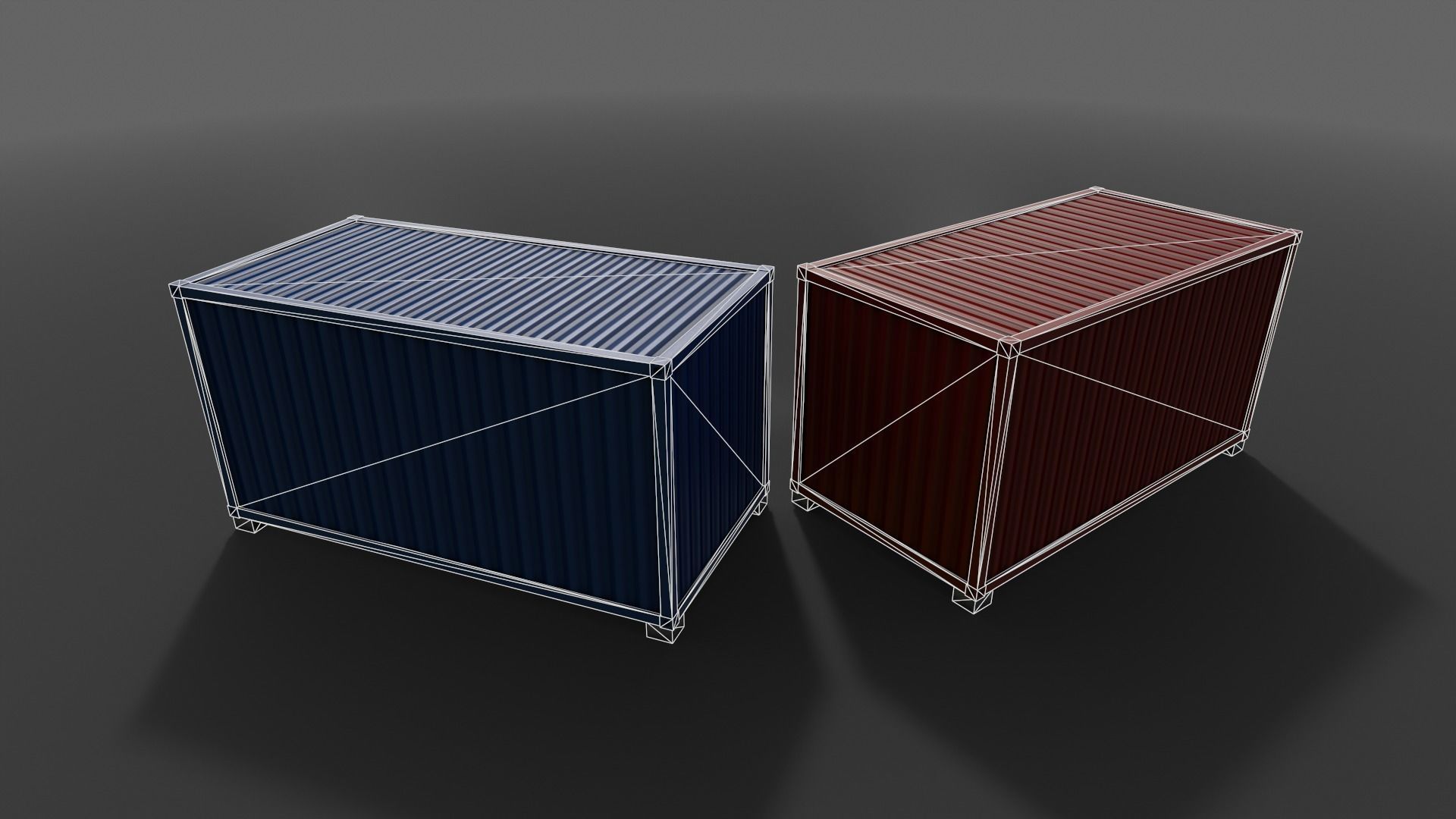 PBR Container House AA 20ft V4 Low-poly 3D model_21