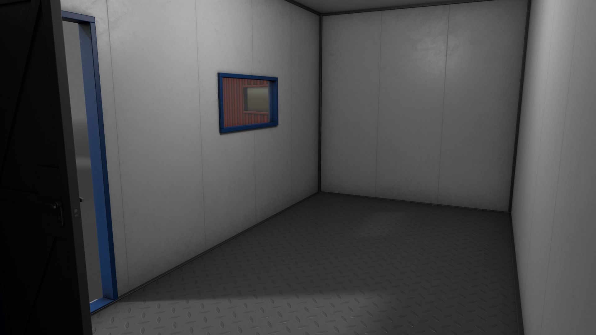 PBR Container House AA 20ft V4 Low-poly 3D model_14