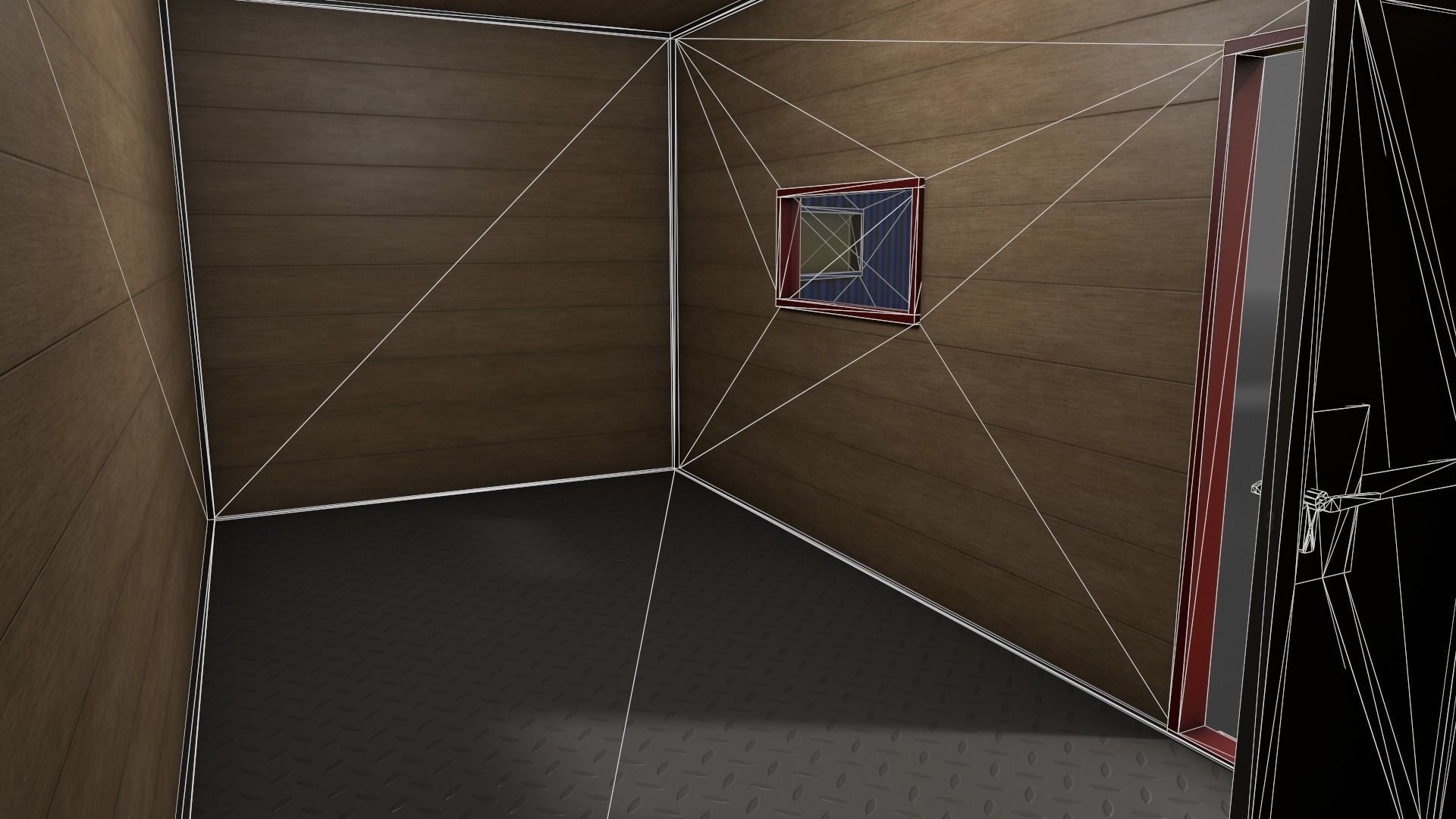 PBR Container House AA 20ft V4 Low-poly 3D model_18