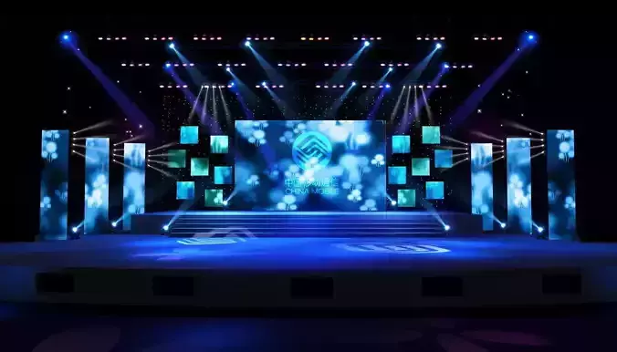 Stage party concert fashion catwalk T station  184 3D model