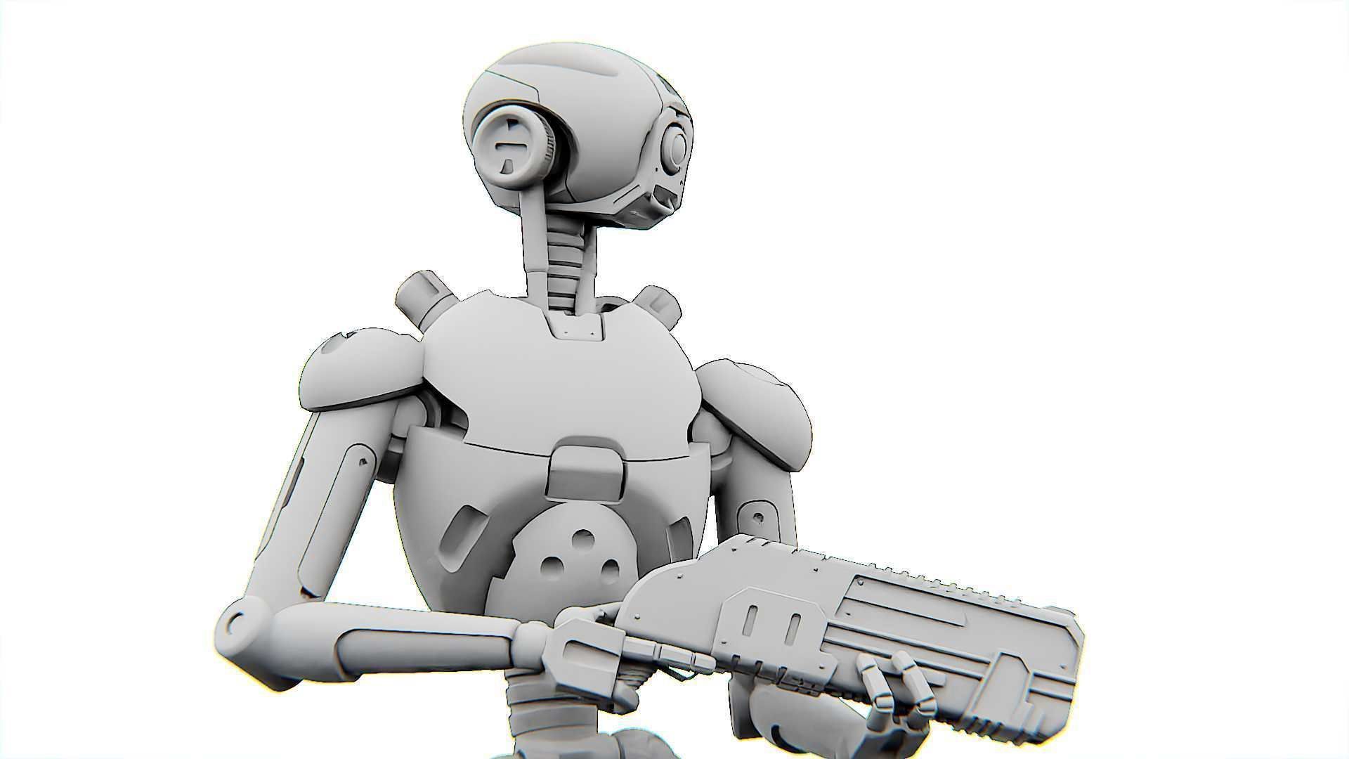 BATTLE DROID X-5000   RIGGED 3D model_32