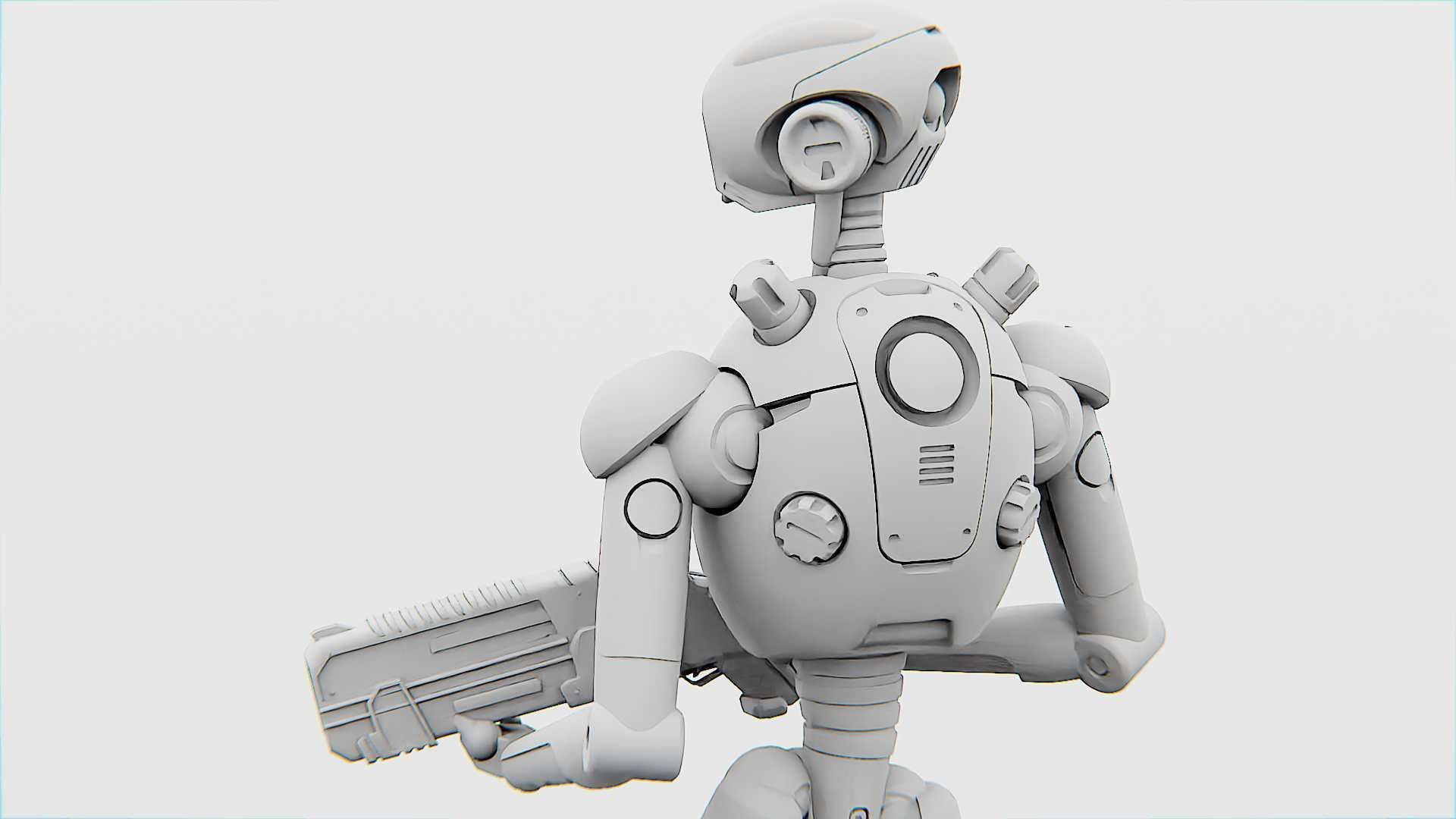 BATTLE DROID X-5000   RIGGED 3D model_31