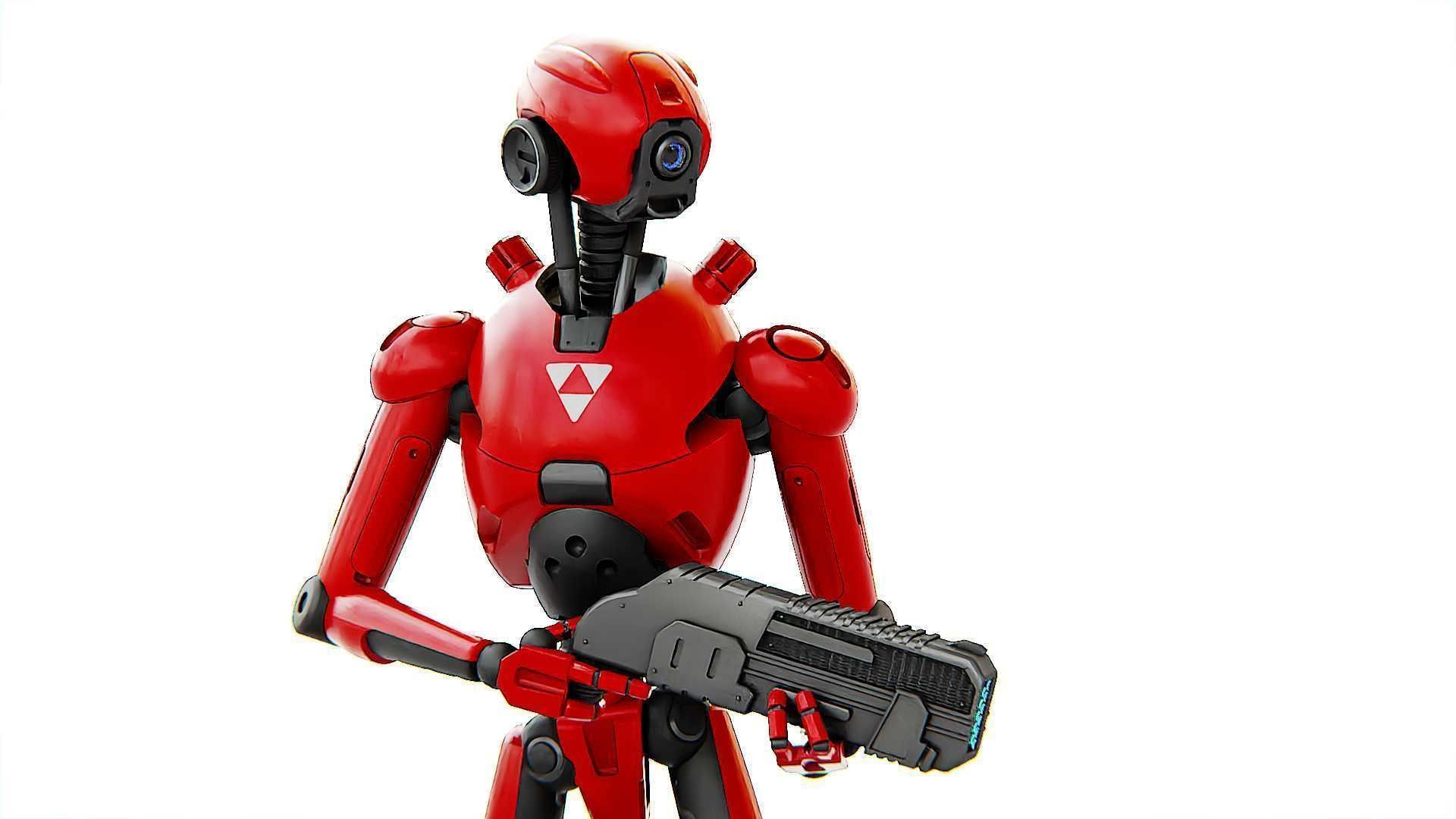 BATTLE DROID X-5000   RIGGED 3D model_1