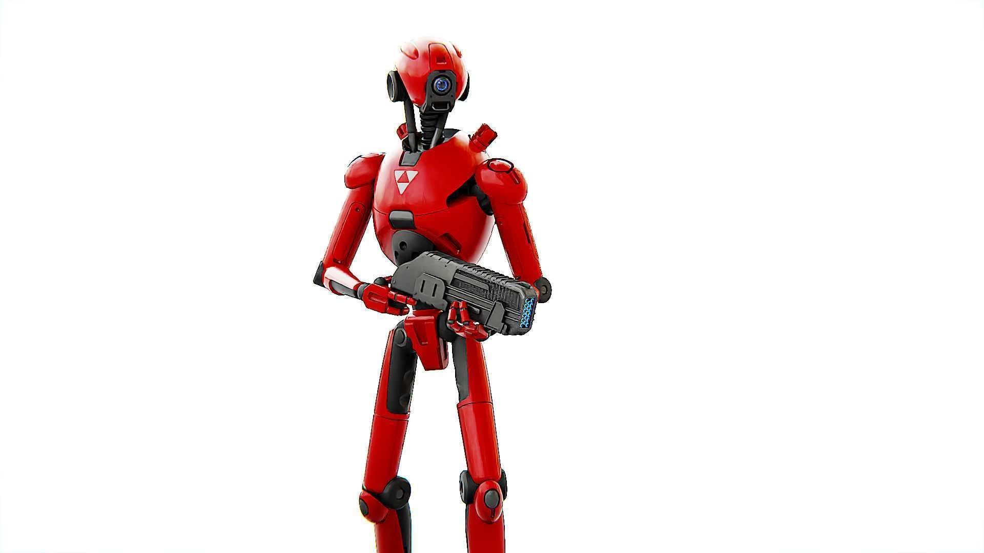 BATTLE DROID X-5000   RIGGED 3D model_3