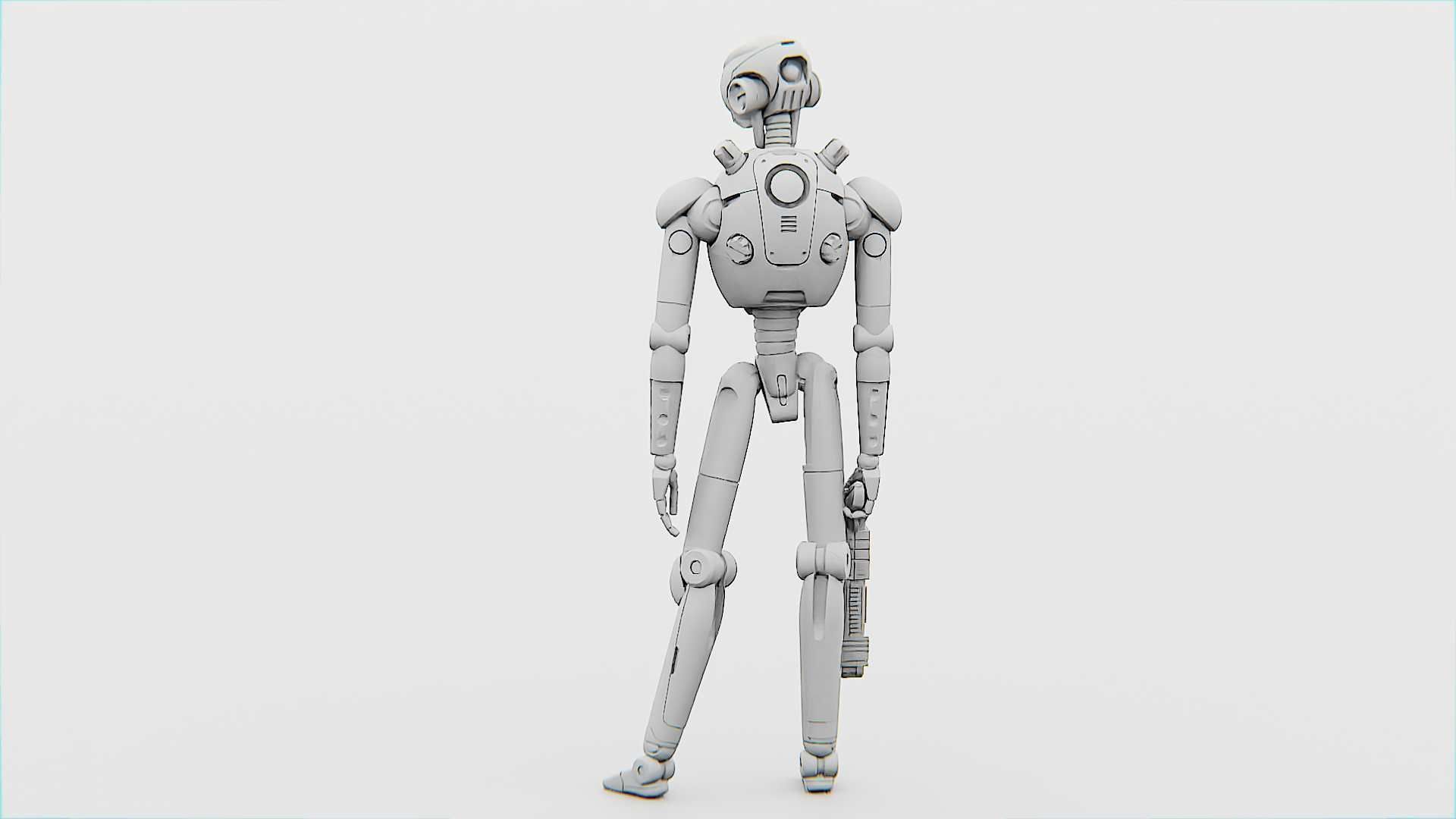 BATTLE DROID X-5000   RIGGED 3D model_34