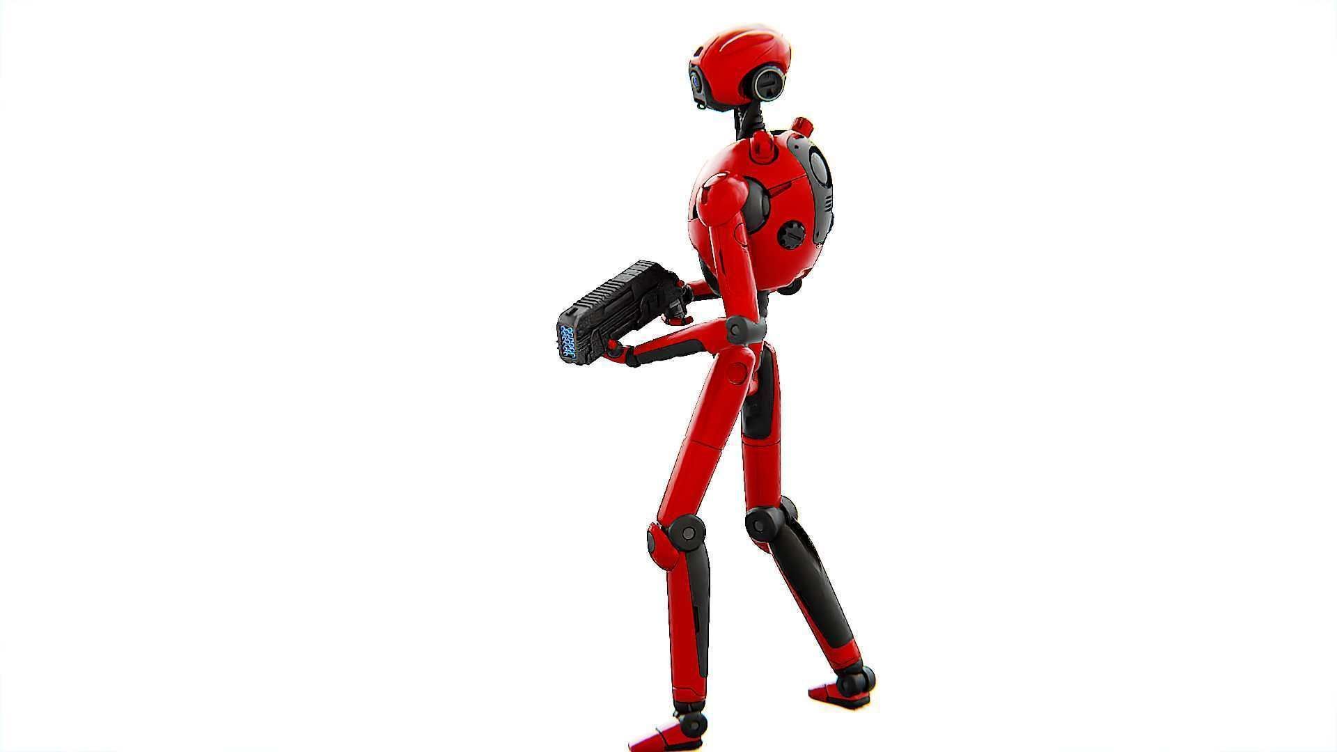 BATTLE DROID X-5000   RIGGED 3D model_5