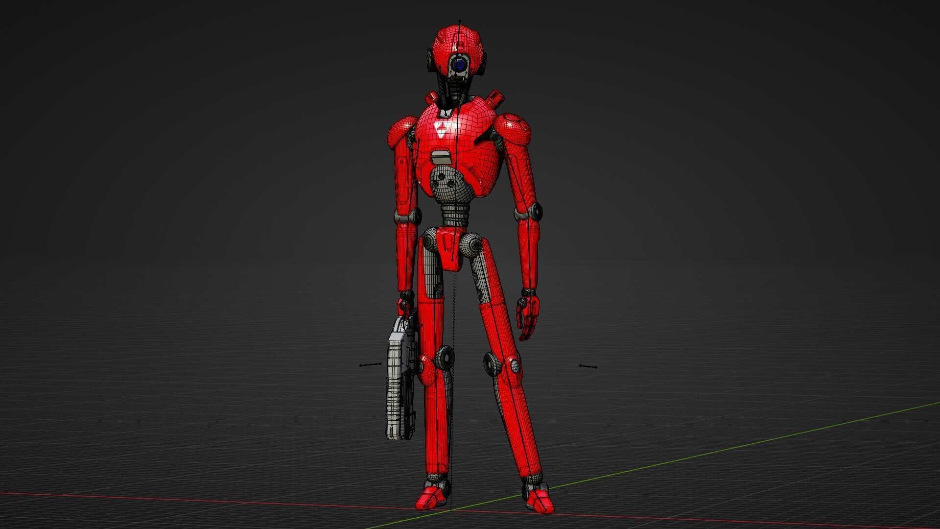 BATTLE DROID X-5000   RIGGED 3D model_35