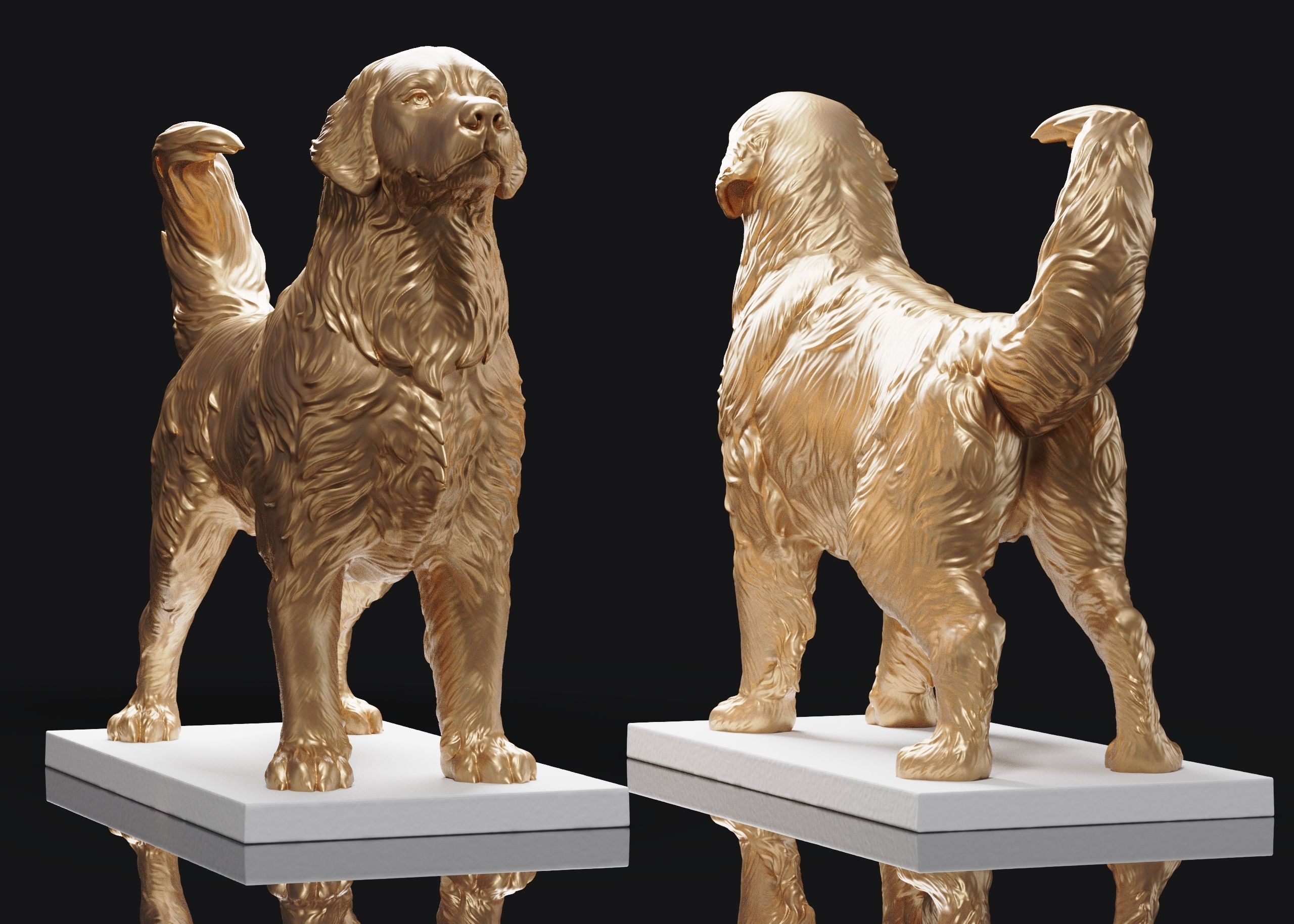 Golden Retriever  3D print model_3