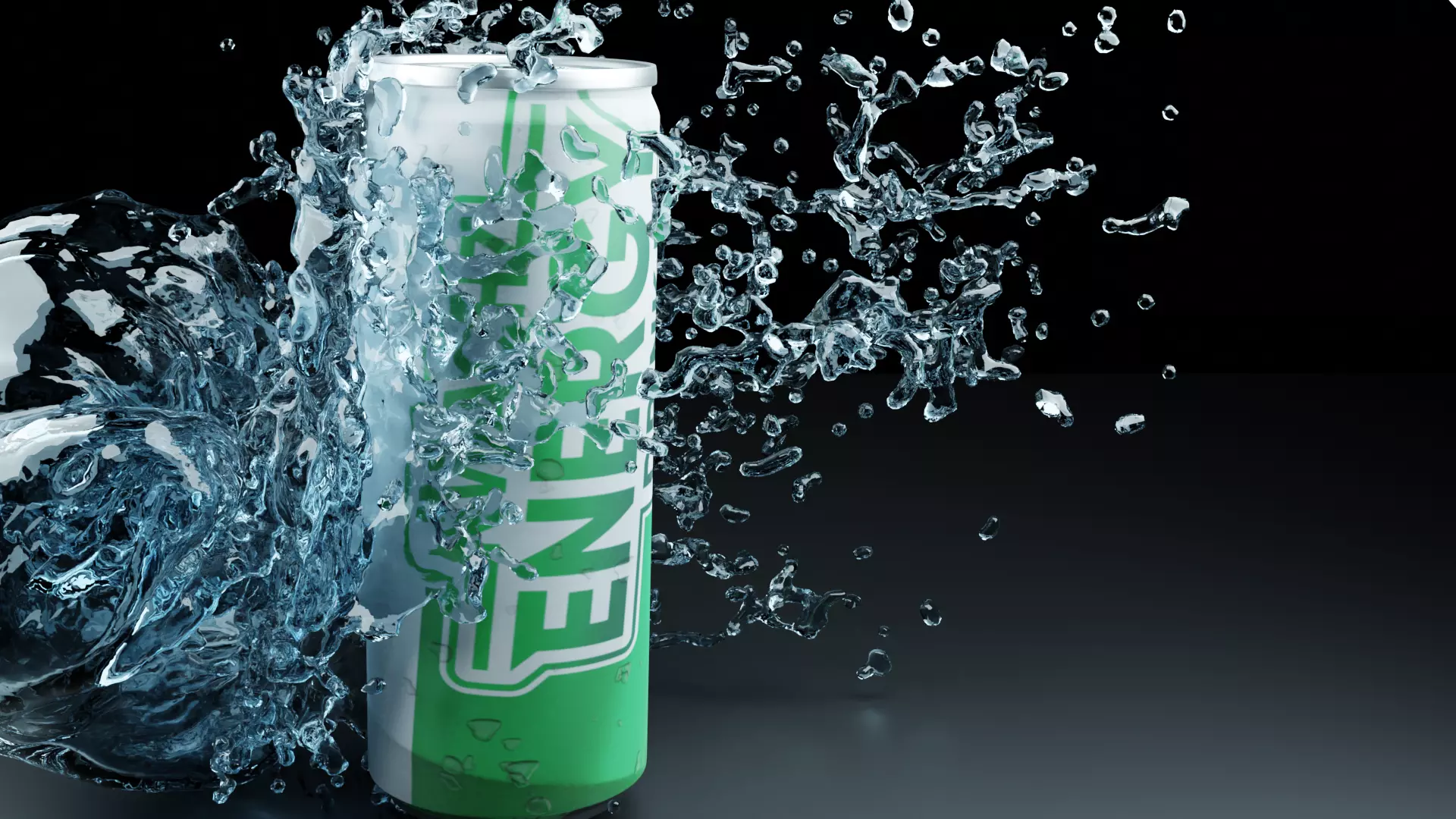 energy drink fluid animations Free 3D model