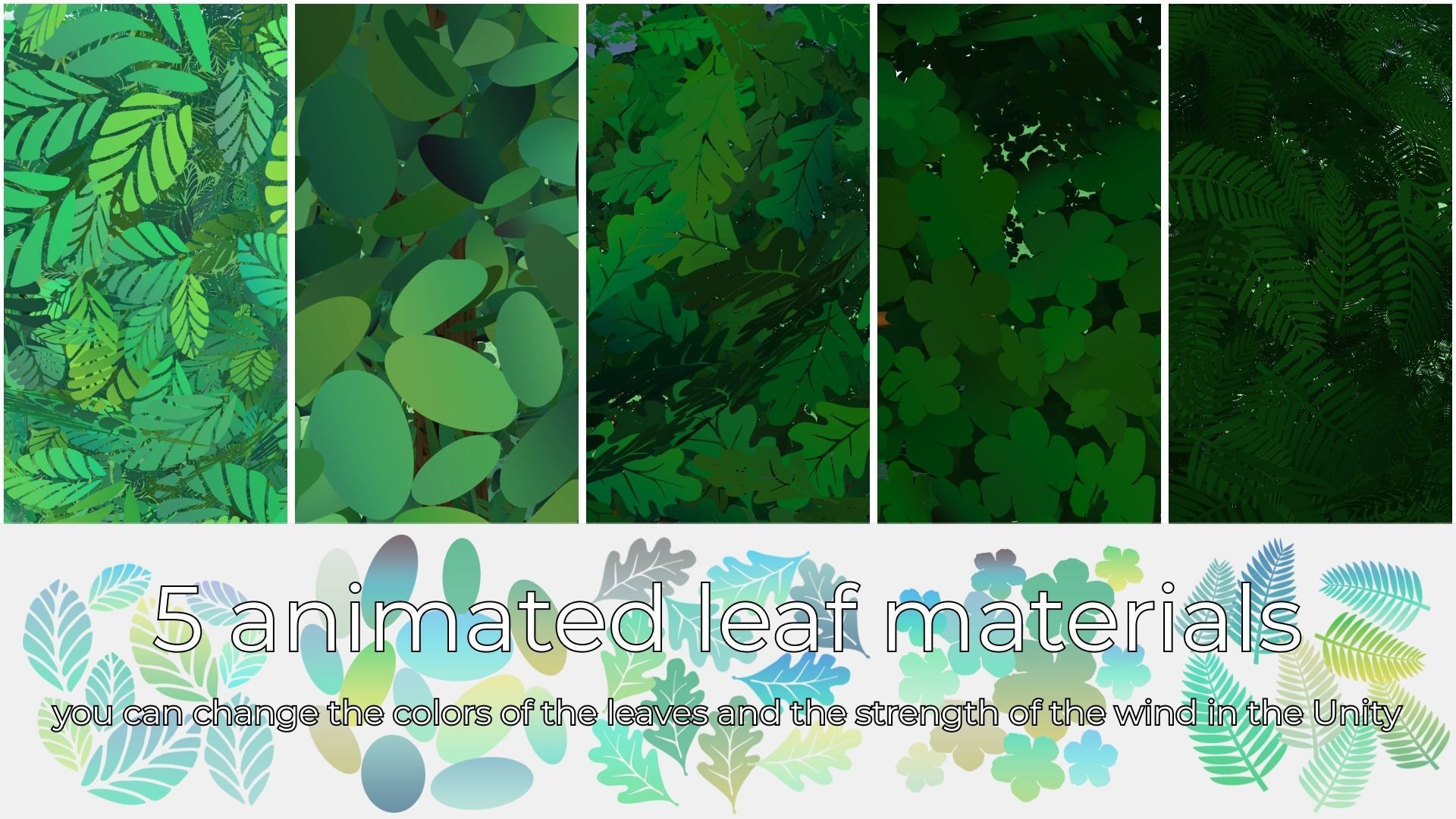 Tree package - animated game set for Unity Low-poly 3D model_3