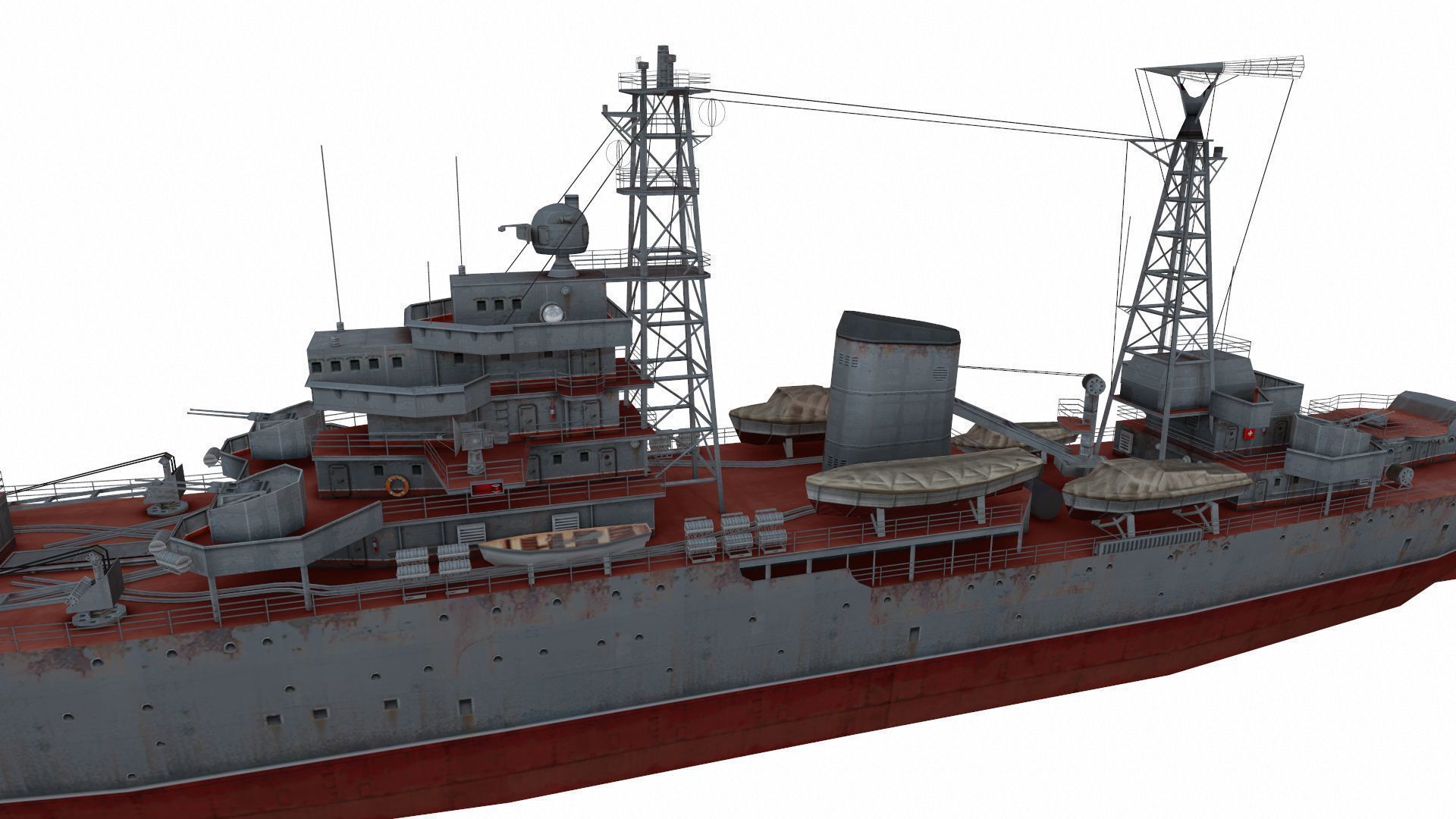 Don-class submarine Low-poly 3D model_4