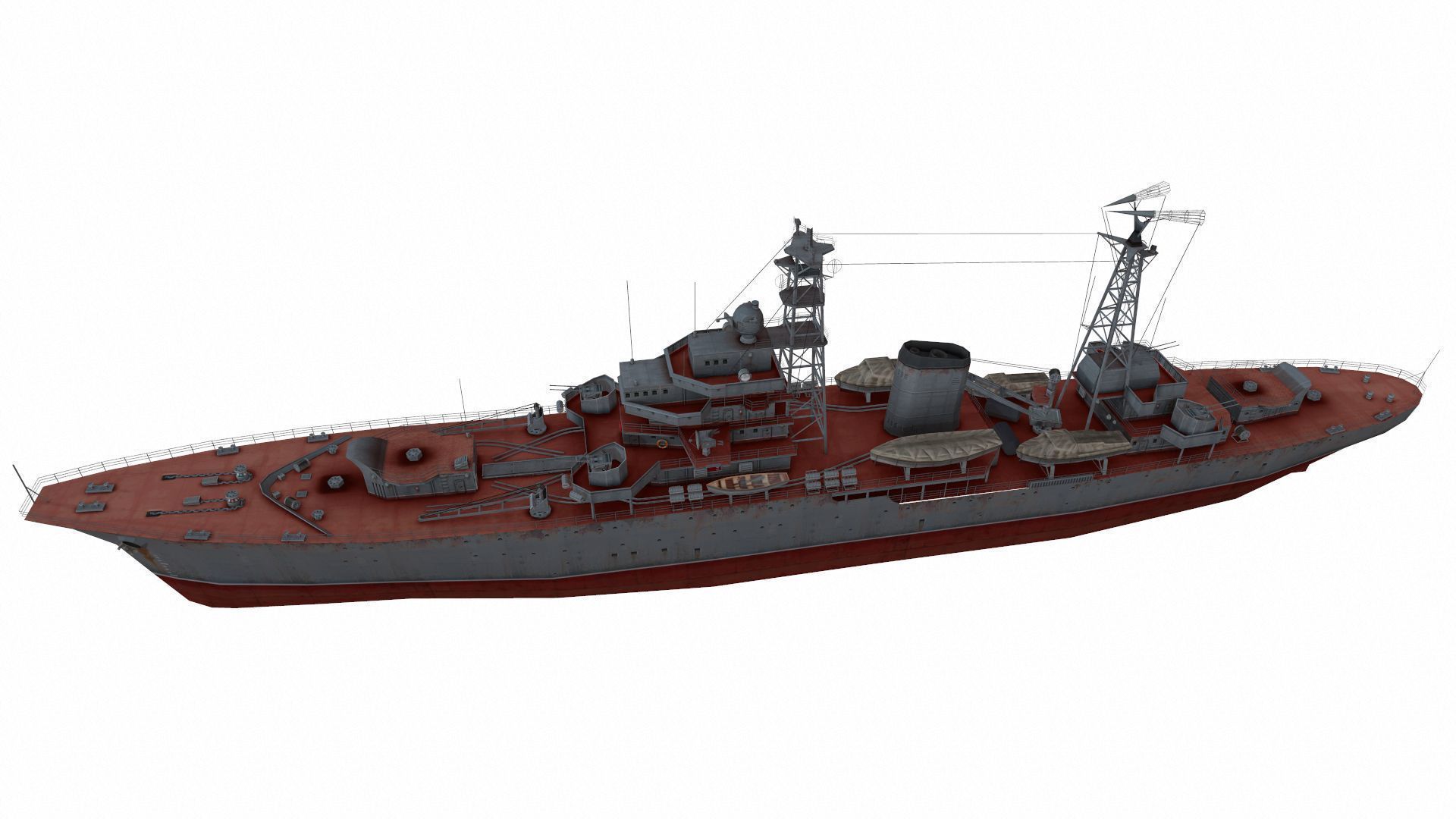 Don-class submarine Low-poly 3D model_2
