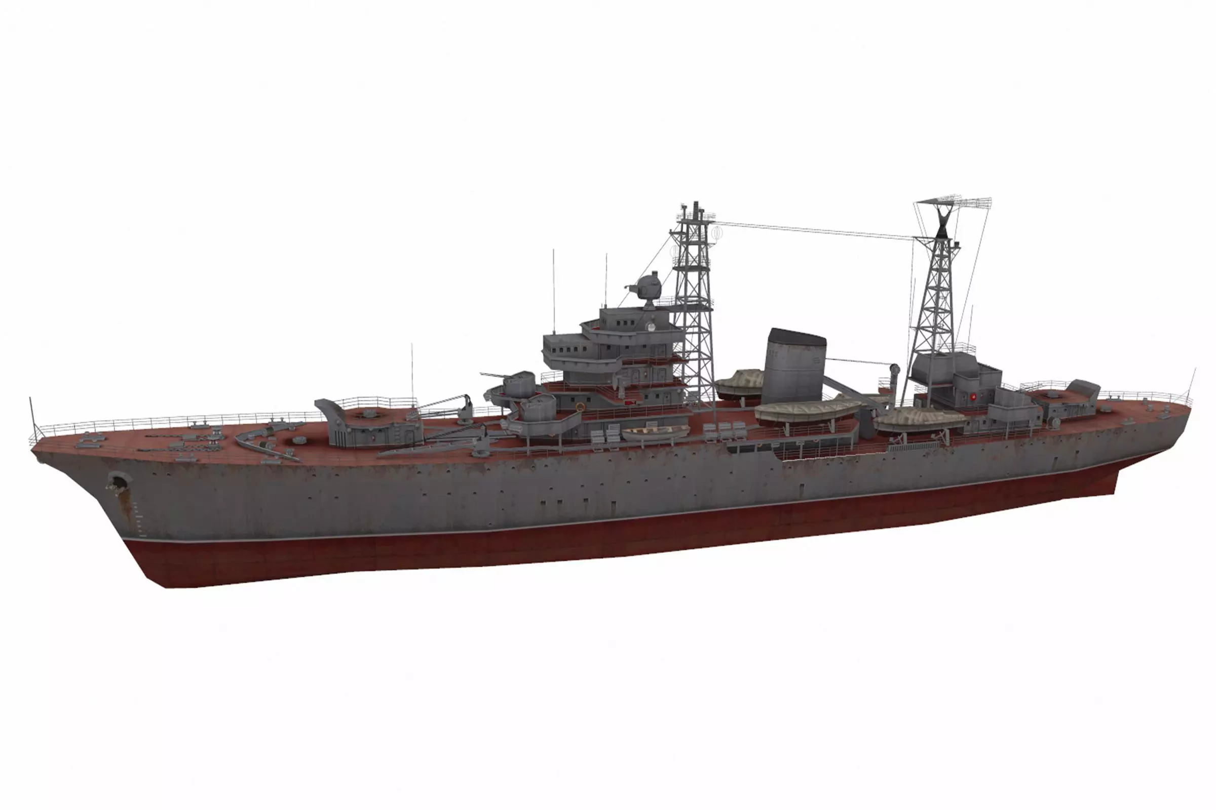 Don-class submarine Low-poly 3D model_0