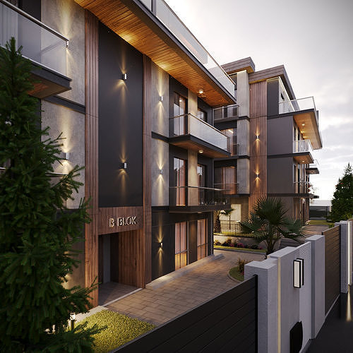 Apartment Design Exterior 3D model 3D model 7