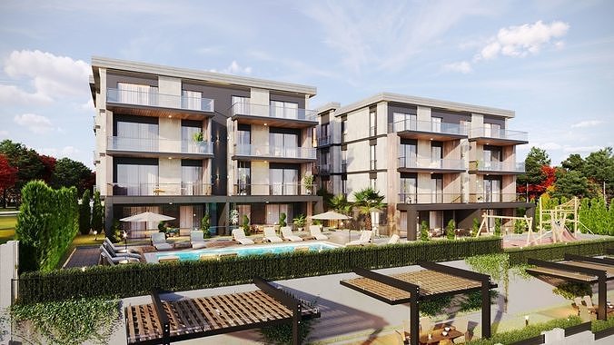 Apartment Design Exterior 3D model 3D model 4