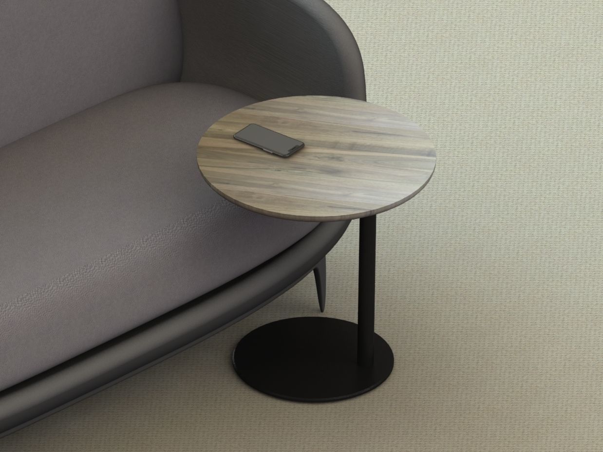 Side Table D500x500 3D model_2