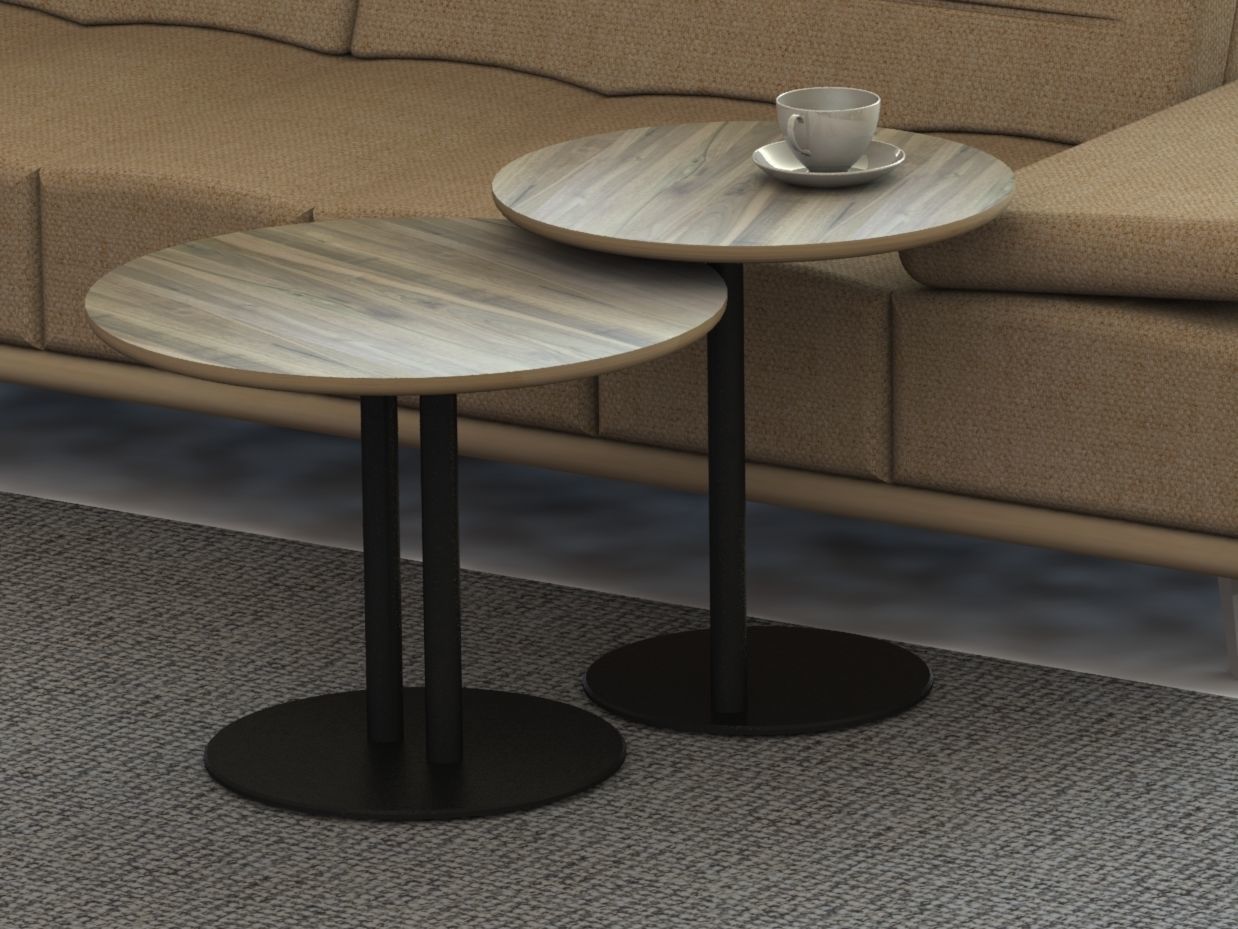 Side Table D500x500 3D model_6