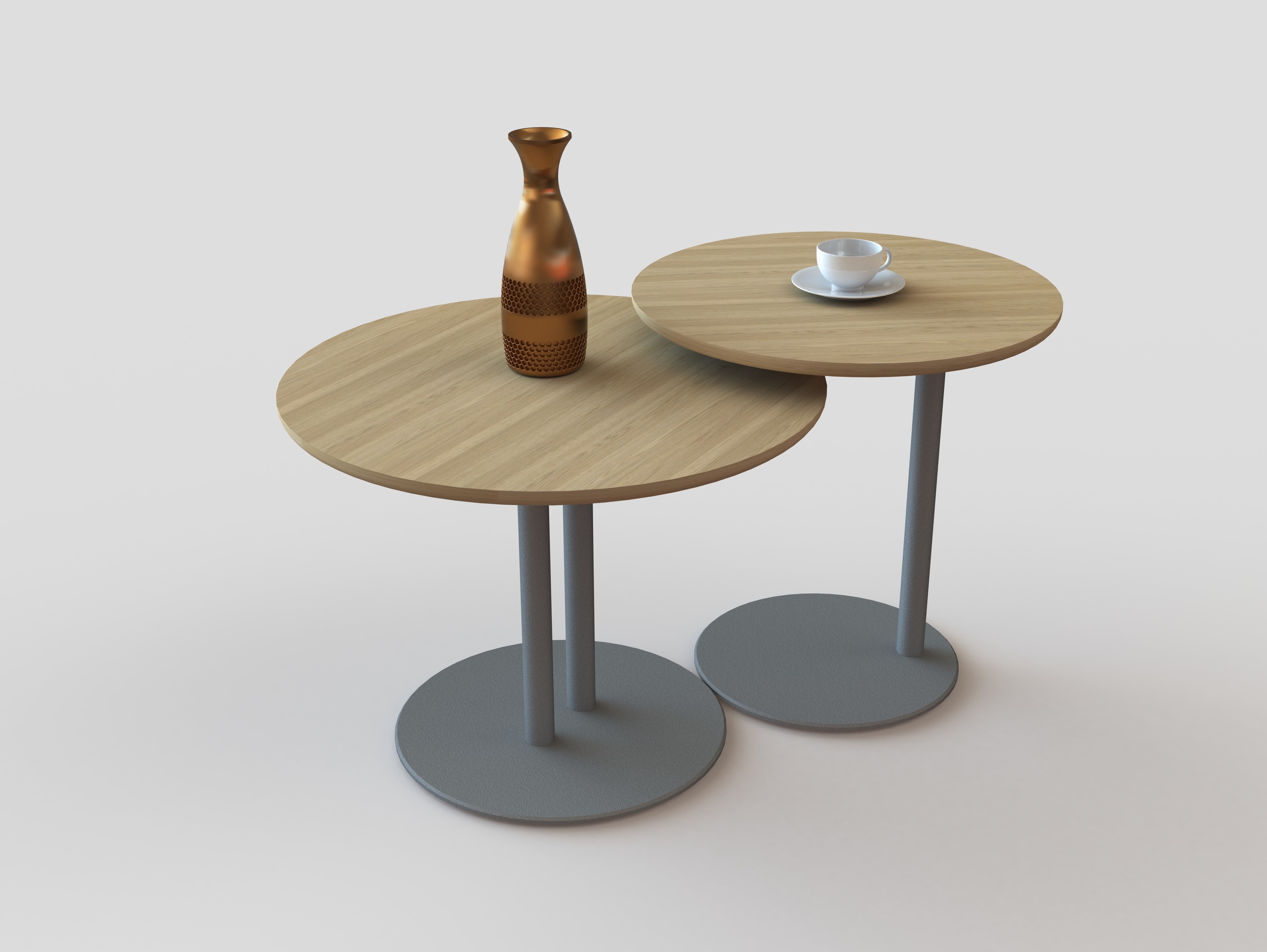 Side Table D500x500 3D model_4