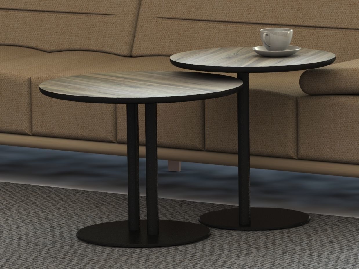 Side Table D500x500 3D model_7