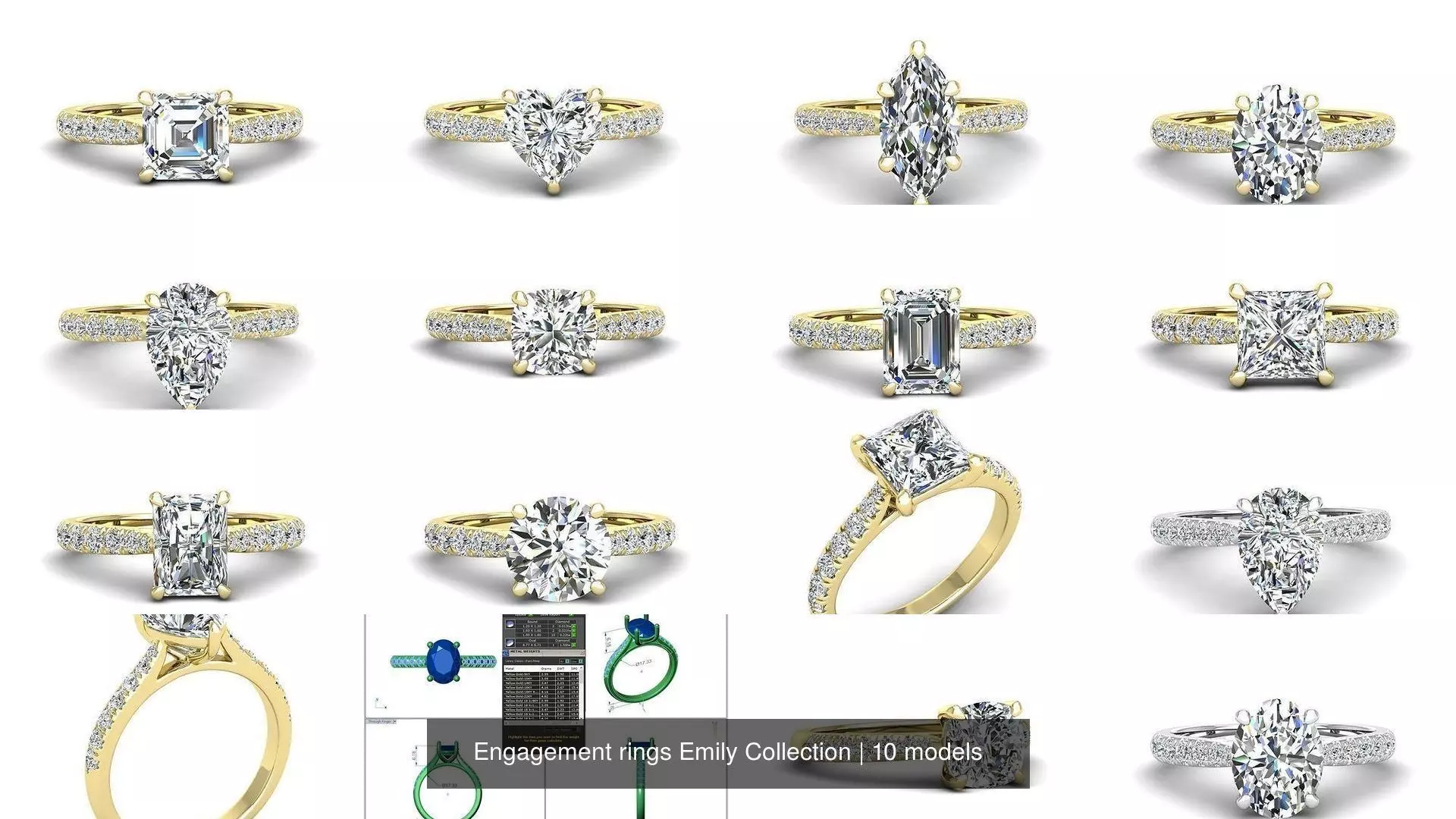 Engagement rings Emily all shapes Collection _0