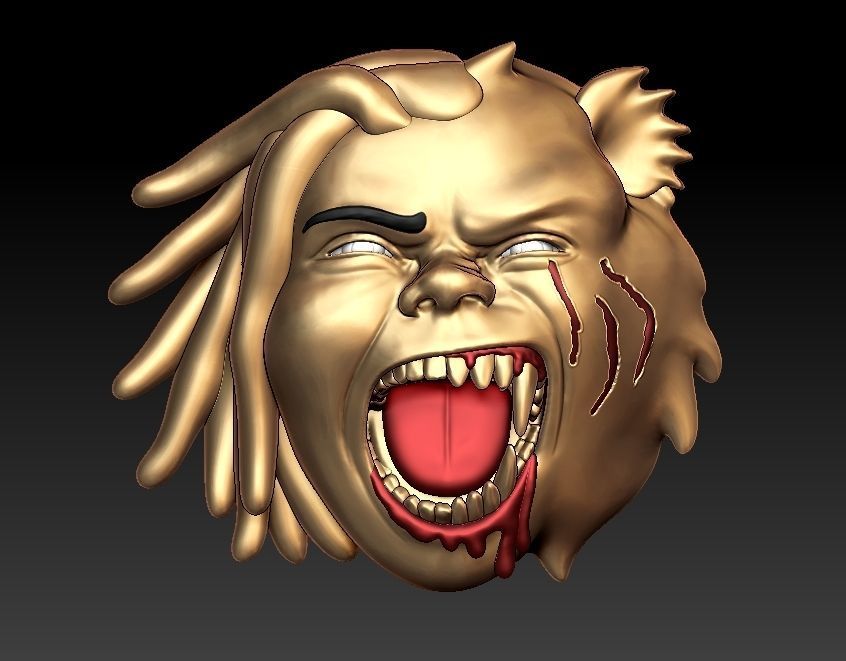 harming Half Man and Half Beast Round 3D print model_1