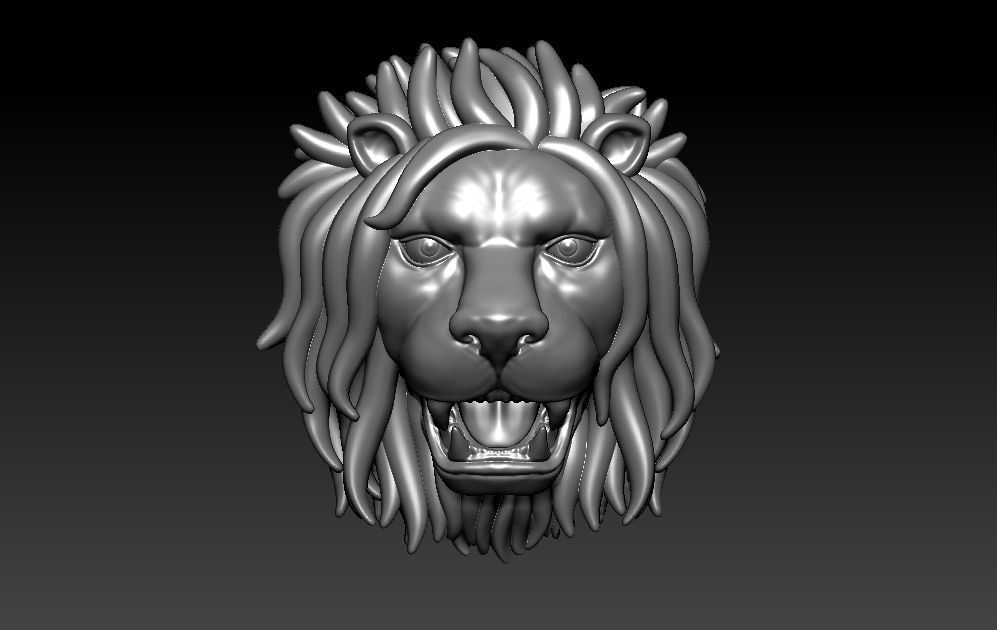 Lion Pendant 3D print model_4