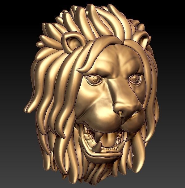 Lion Pendant 3D print model_1