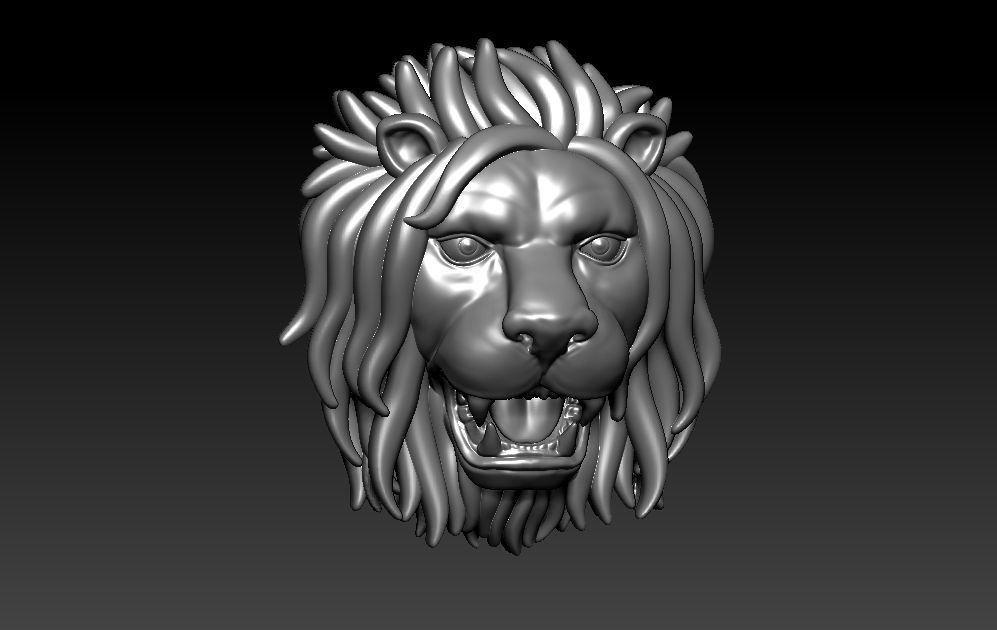 Lion Pendant 3D print model_5