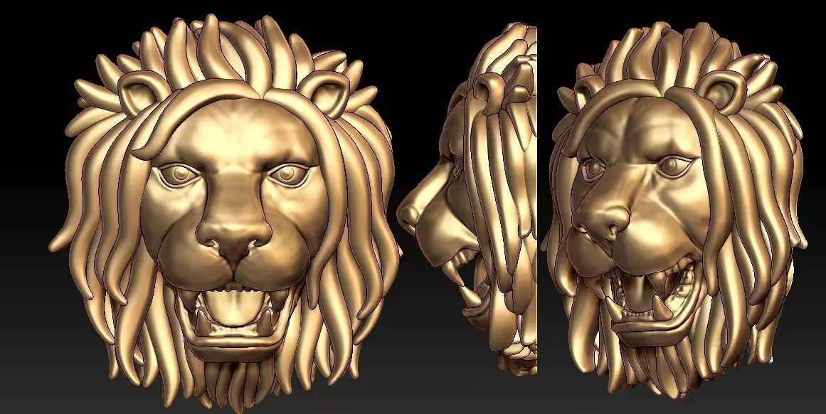 Lion Pendant 3D print model_0