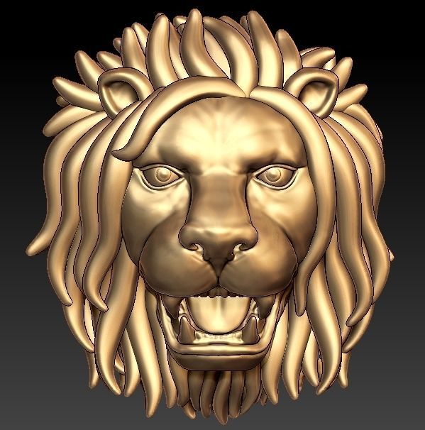 Lion Pendant 3D print model_3