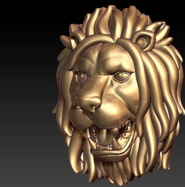 Lion Pendant 3D print model_2