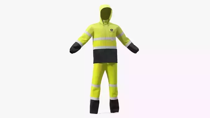 John Deere Rain Suit High Visibility