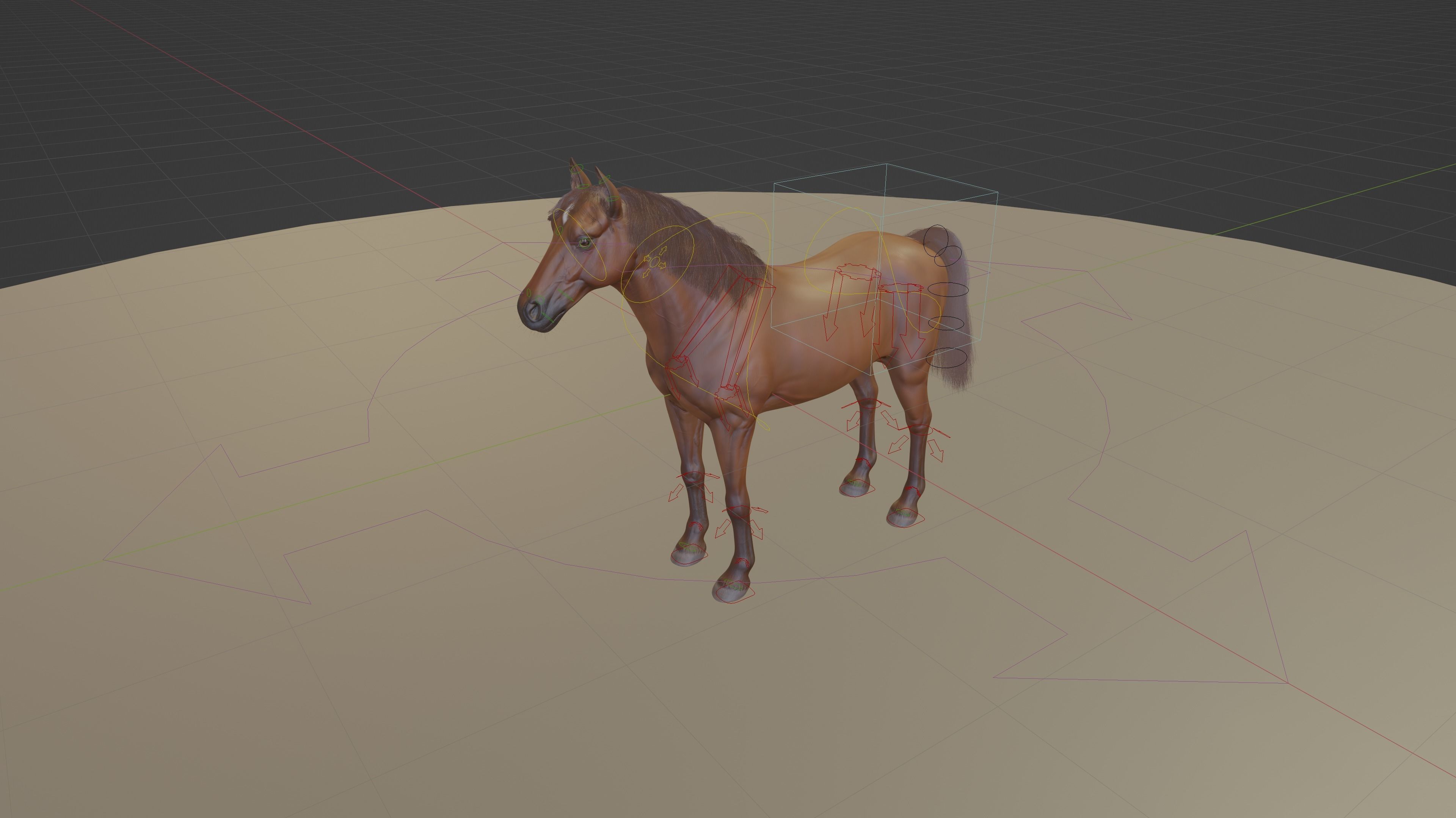 PBR Rigged Horse 4 styles 3D model_29