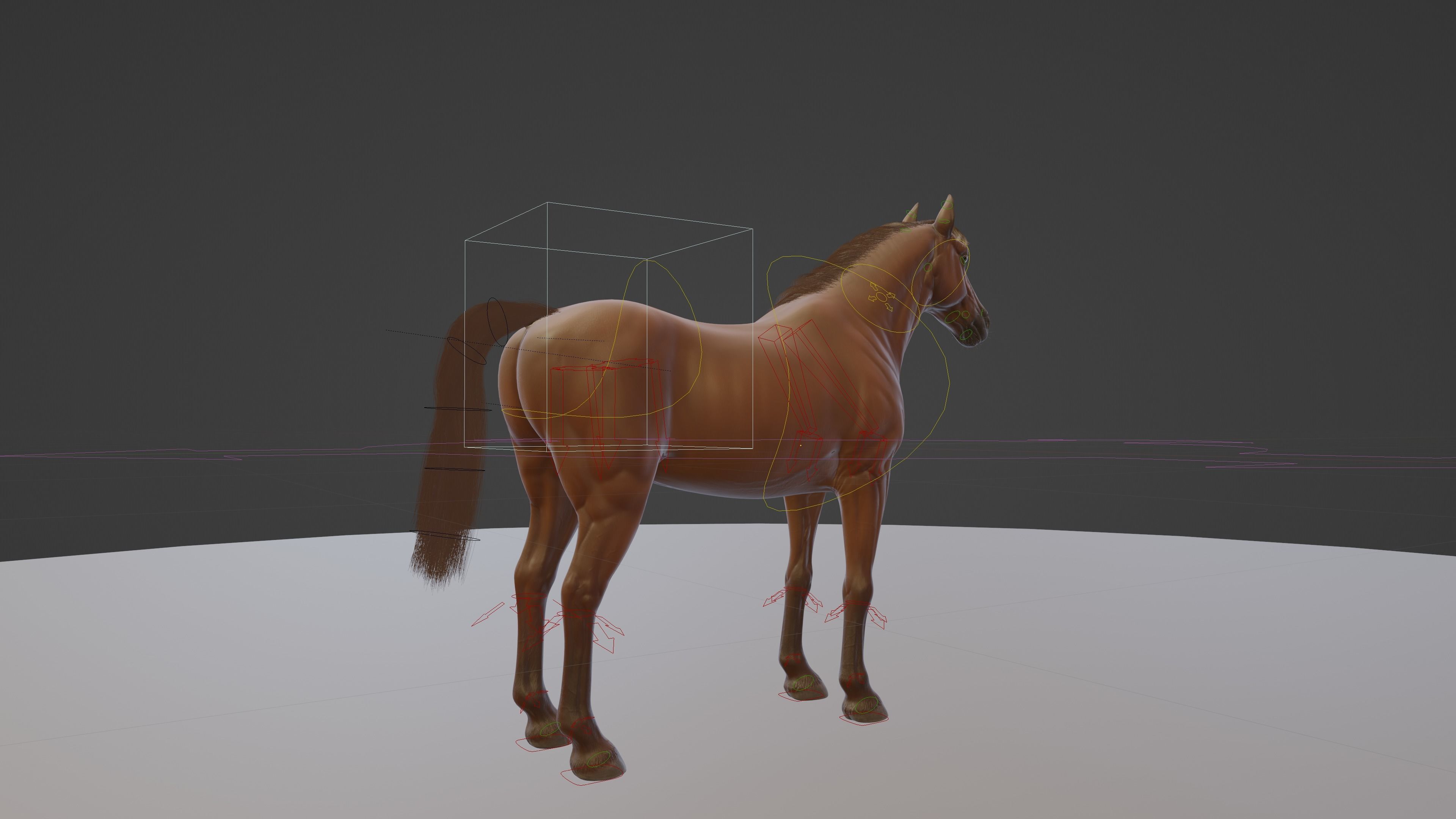 PBR Rigged Horse 4 styles 3D model_28