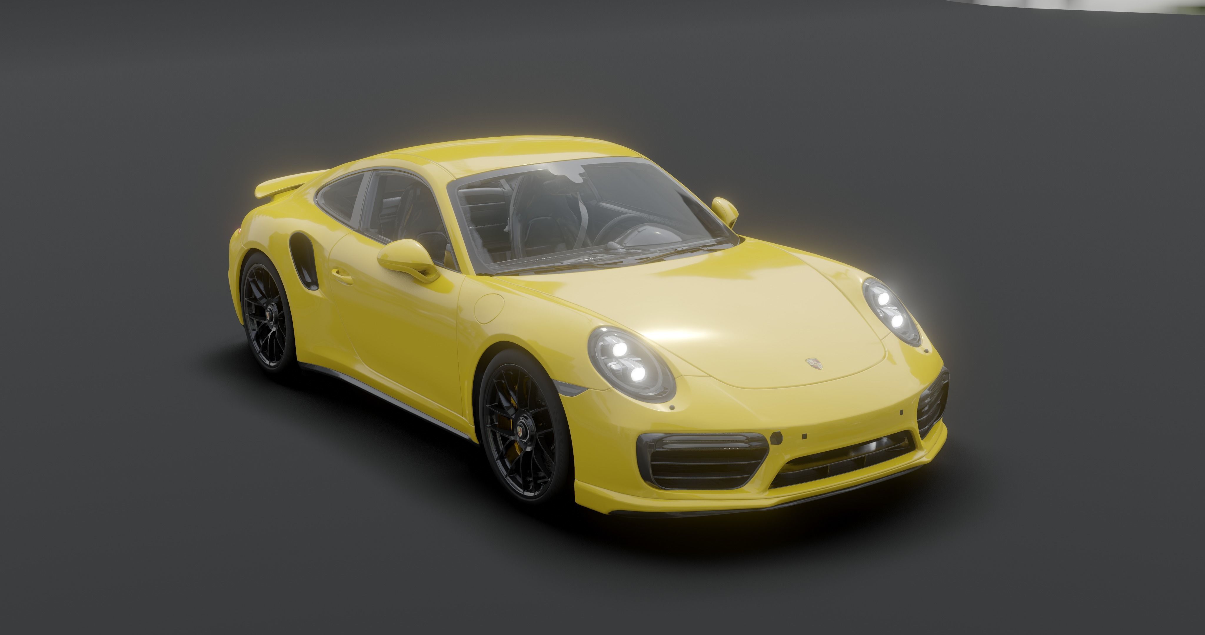 Porsche 911 Low-poly 3D model_16