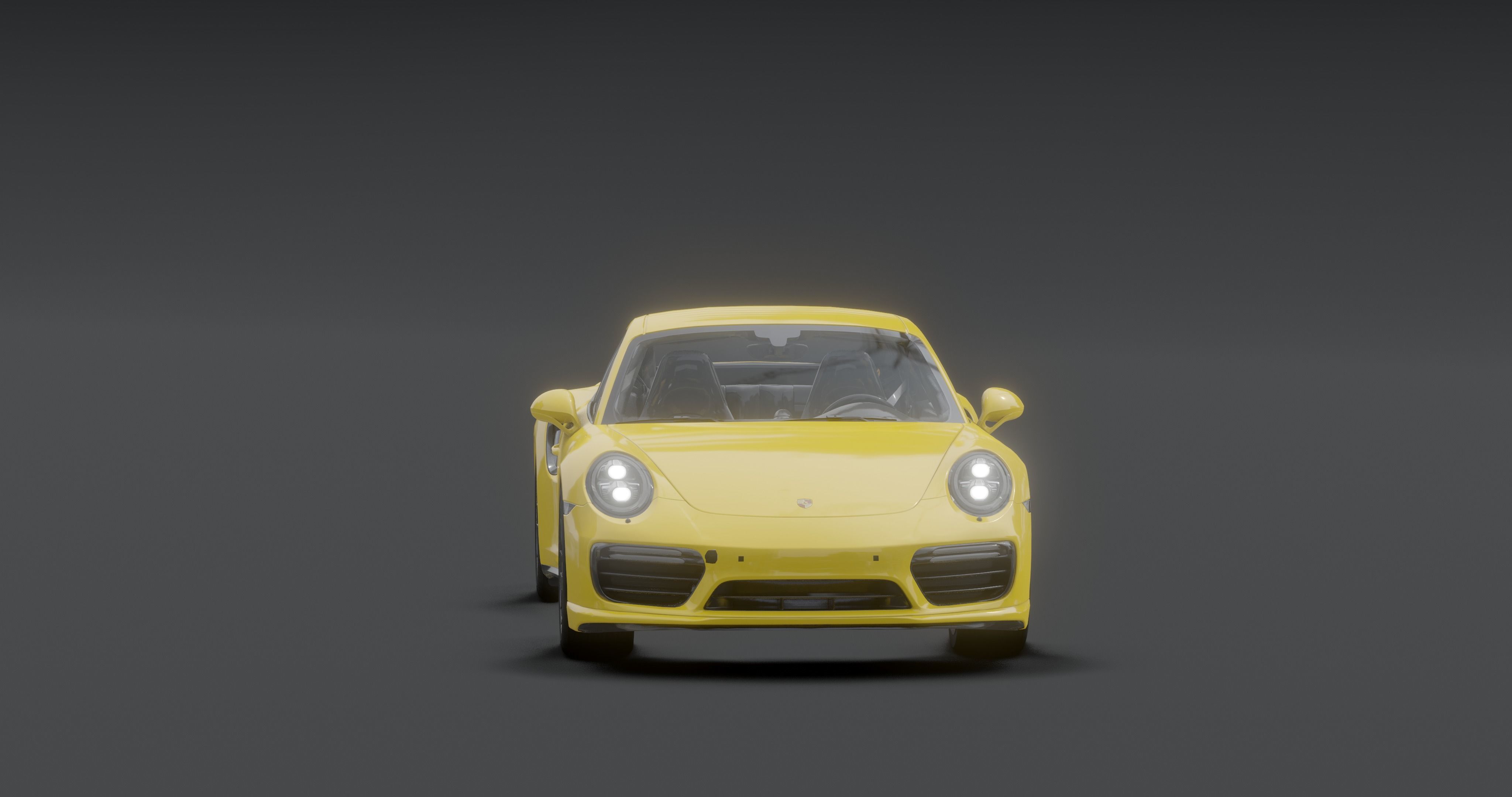 Porsche 911 Low-poly 3D model_1