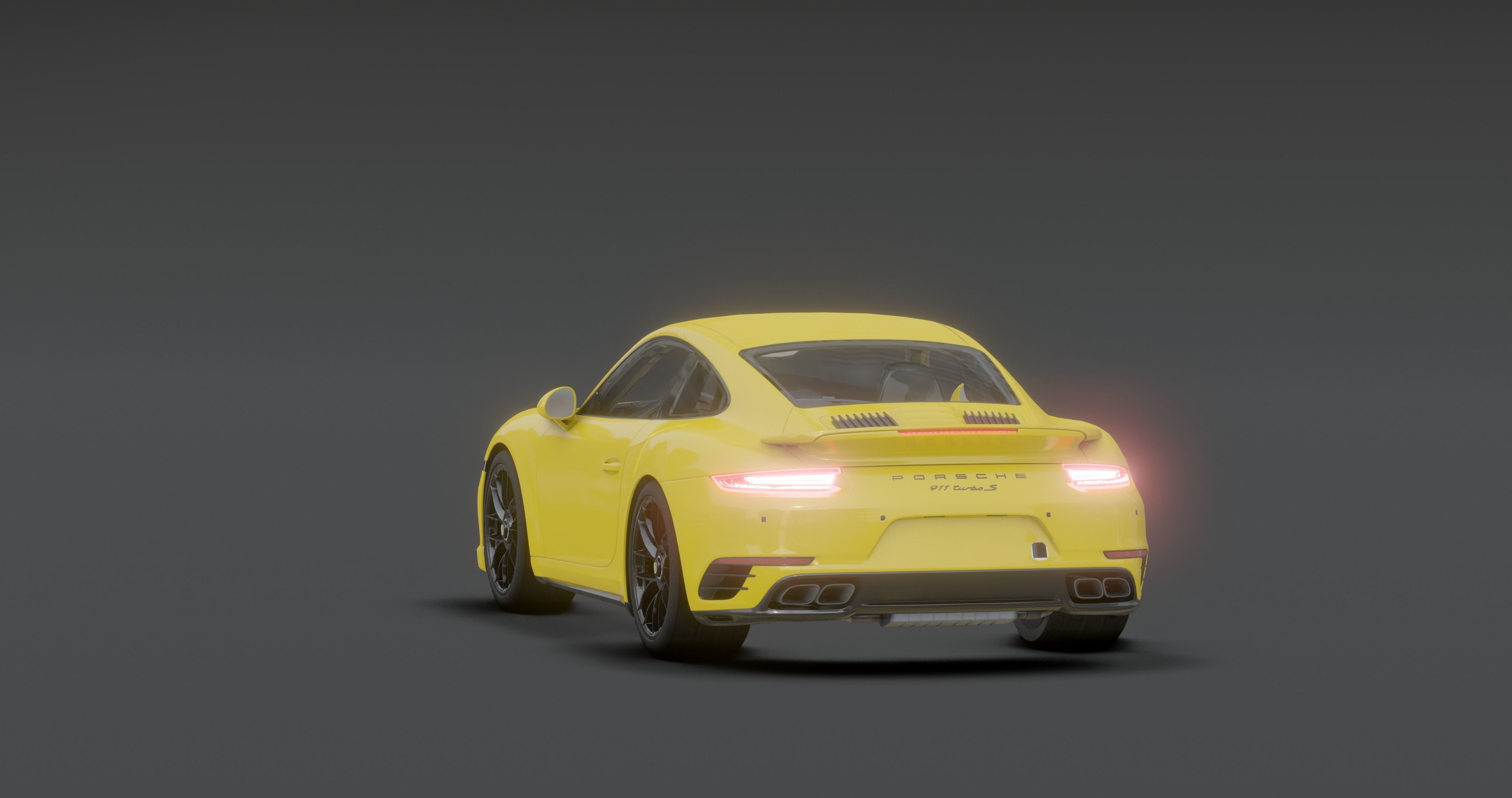 Porsche 911 Low-poly 3D model_5