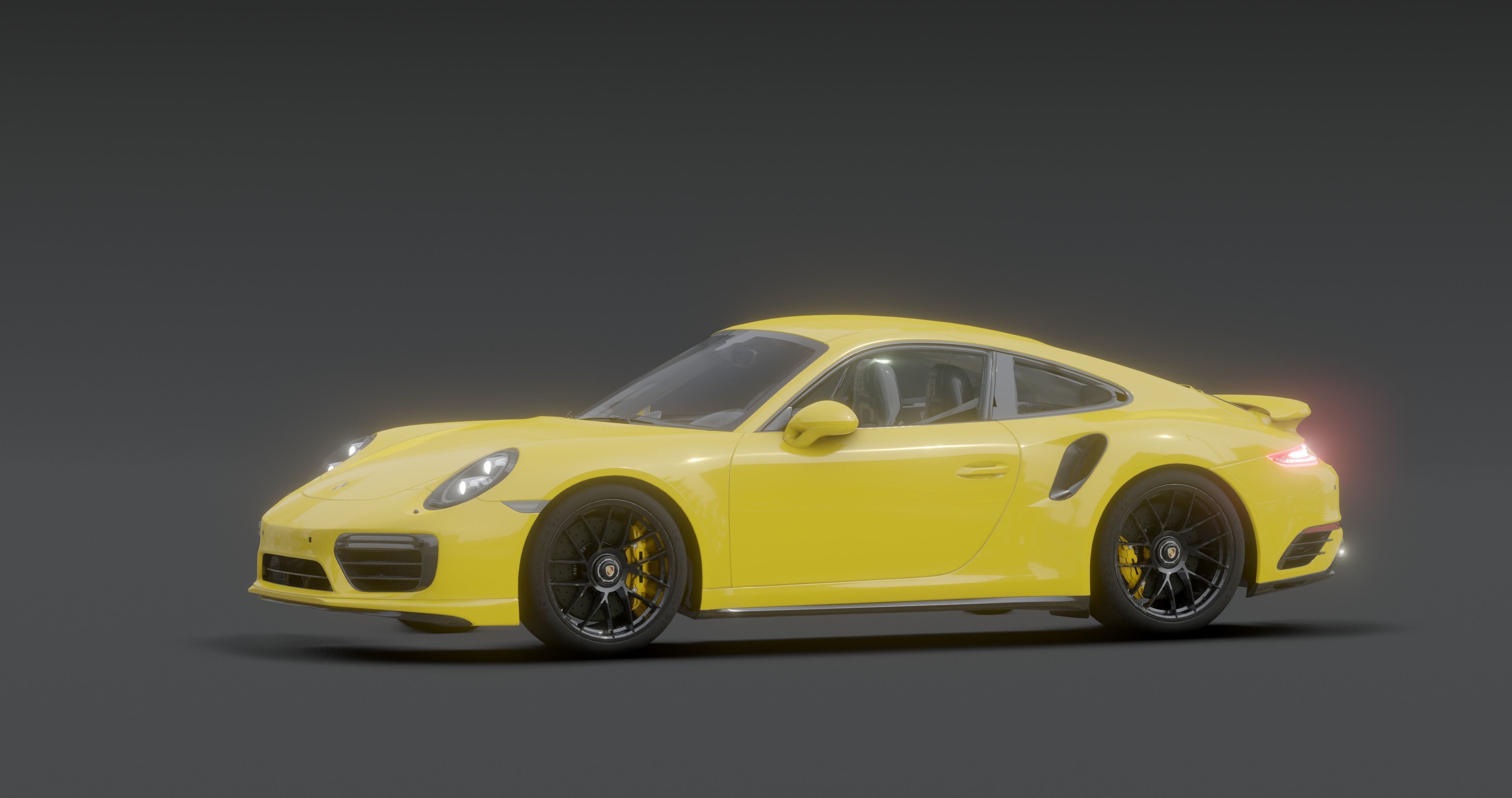 Porsche 911 Low-poly 3D model_15
