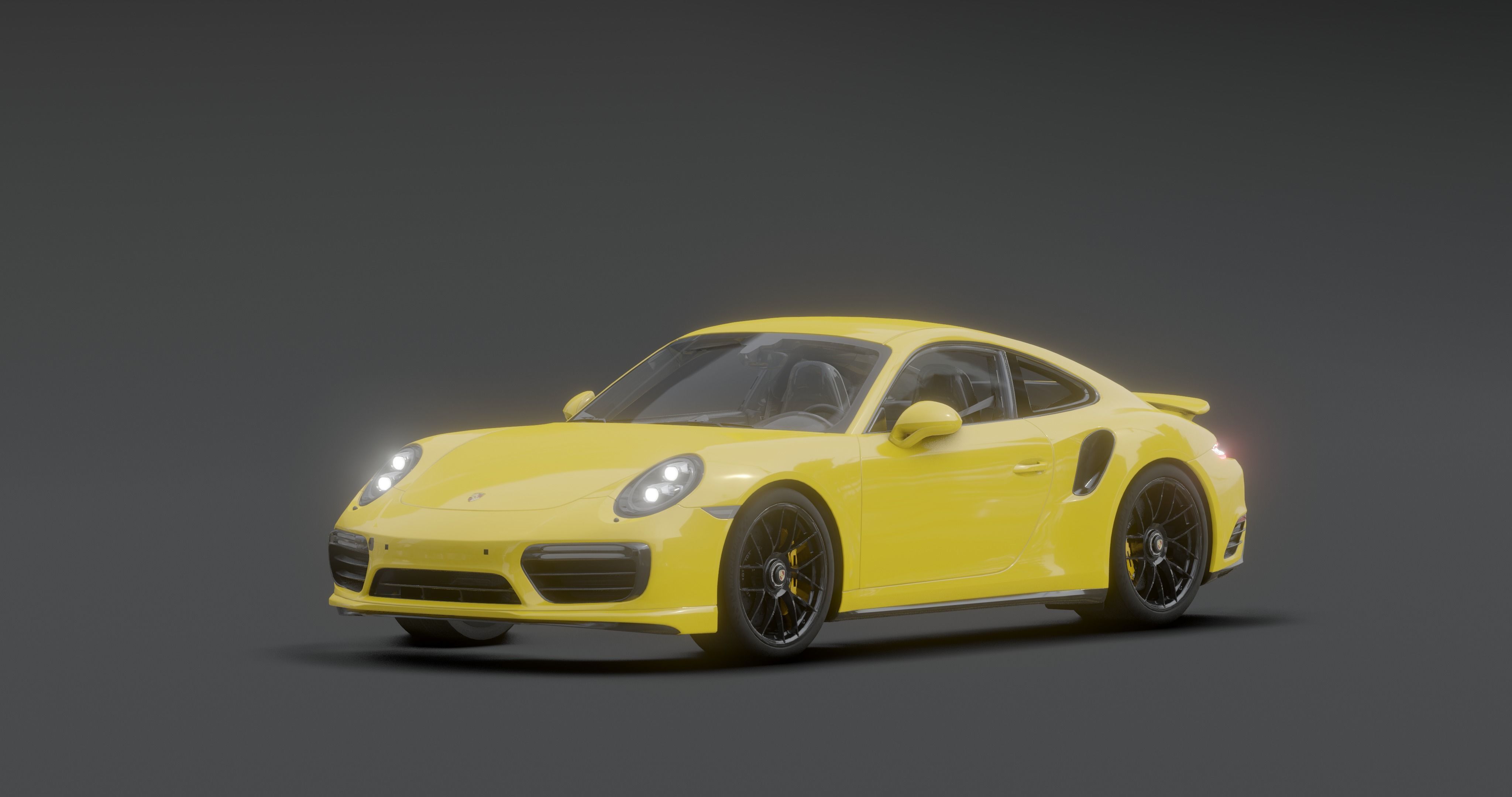 Porsche 911 Low-poly 3D model_20