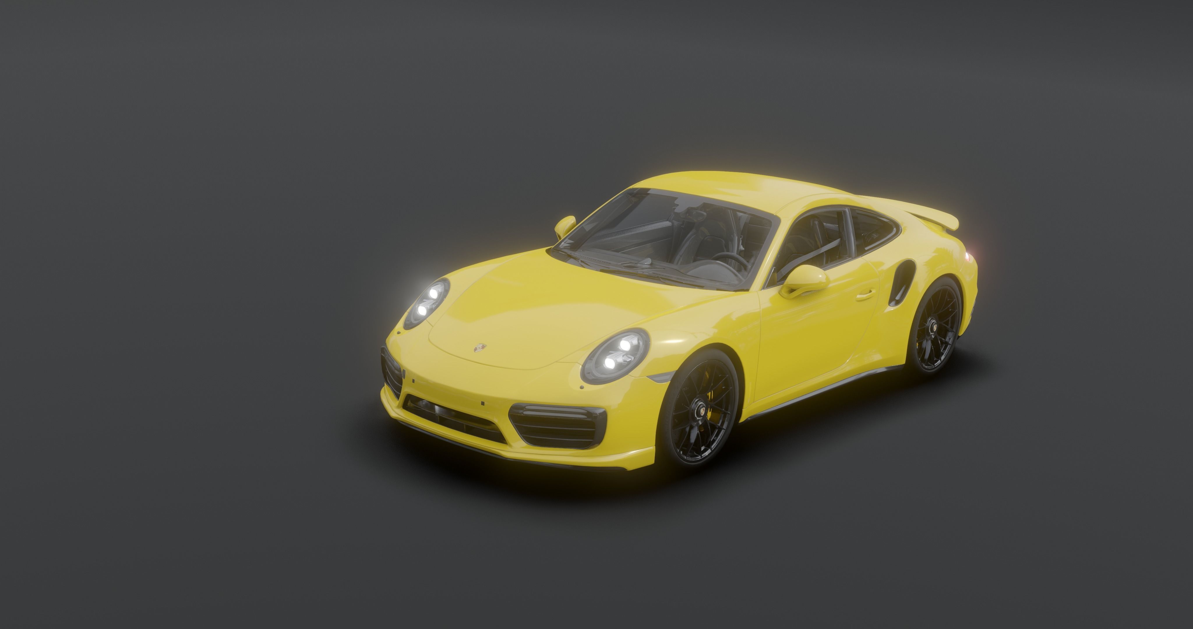 Porsche 911 Low-poly 3D model_18
