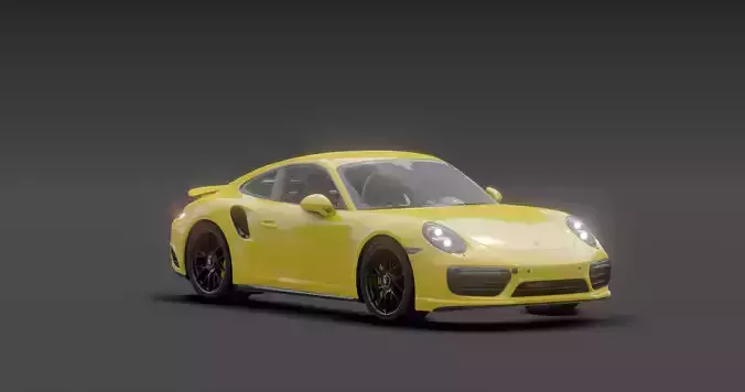 Porsche 911 Low-poly 3D model